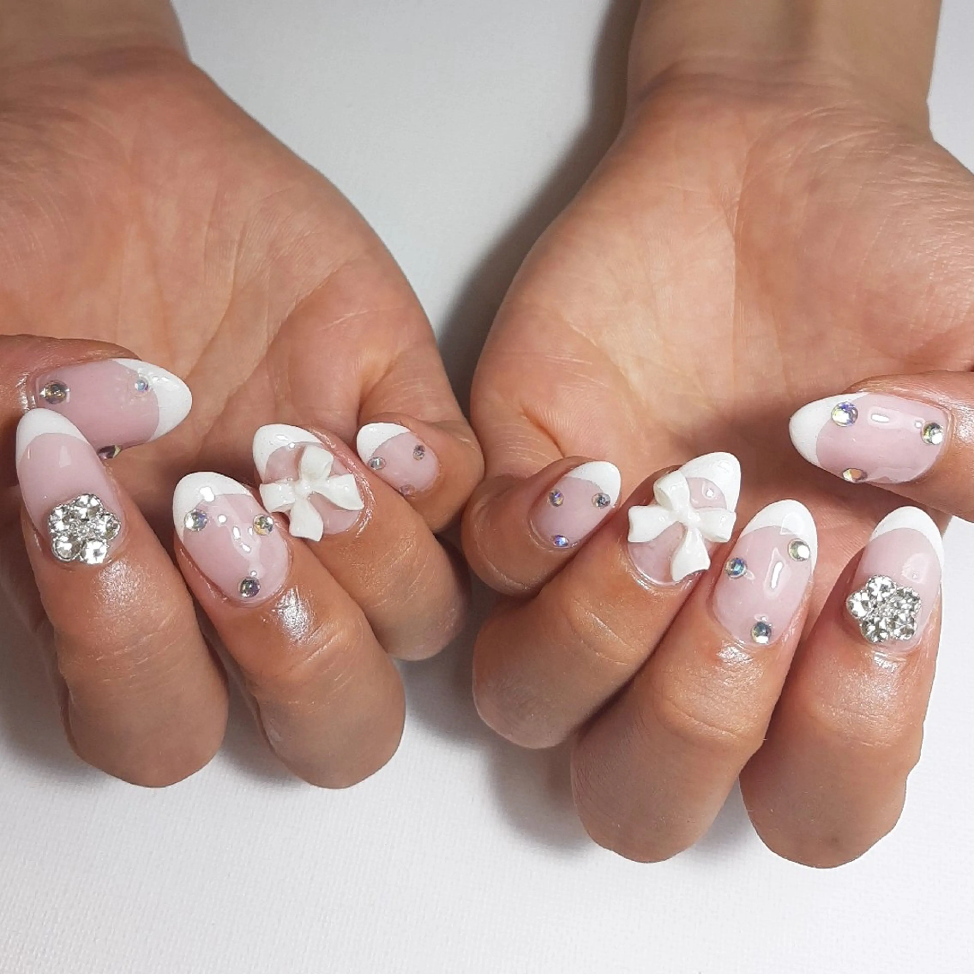 ネイル フレンチネイル ジェルネイル 持ち込み ショートネイル ブライダルネイル owlnail /持込みデザイン専門のネイルデザイン