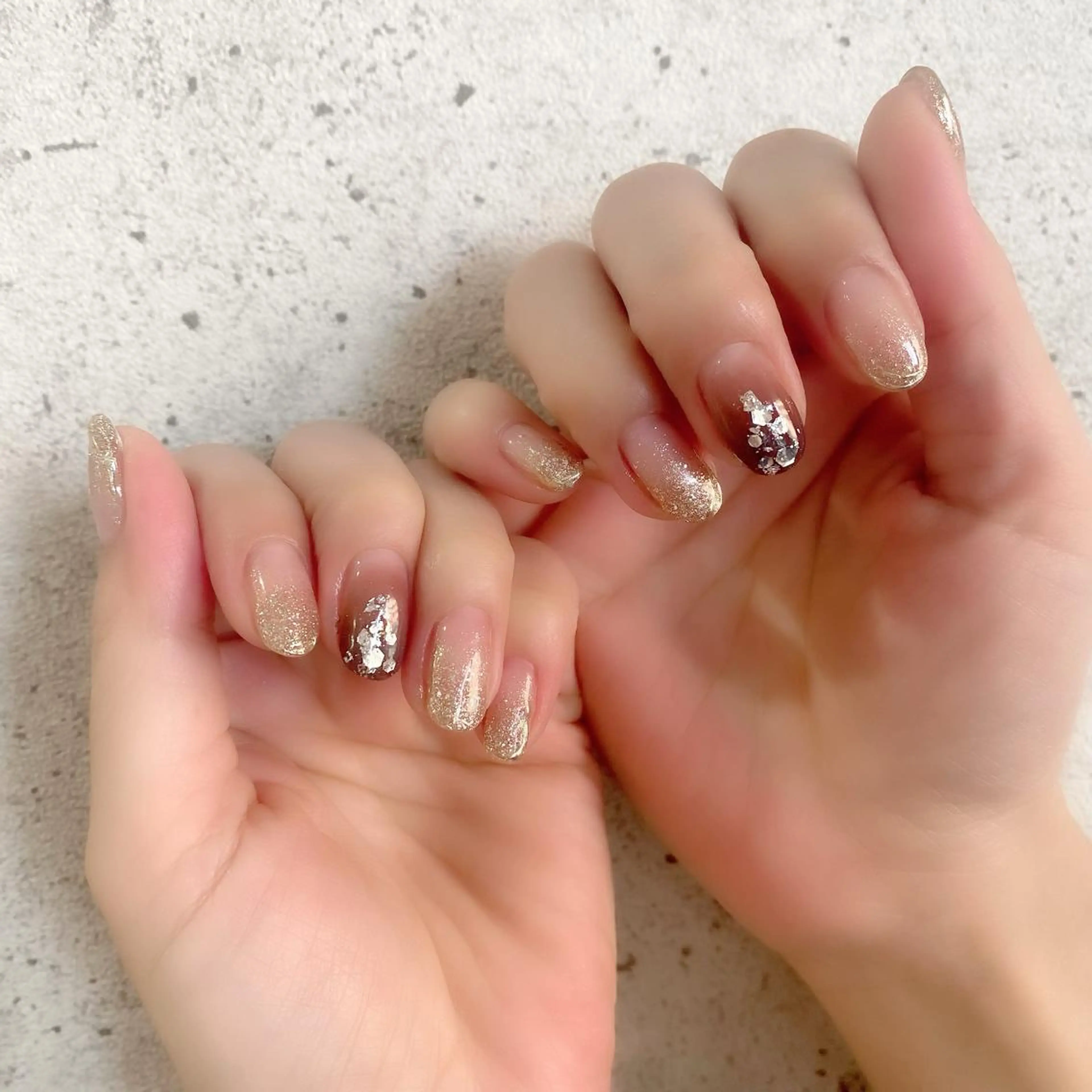 セミロング カラー パーマ ヘアアレンジ メンズ キッズ ネイル マツエク・マツパ アイブロウ ブラウンカラー 眉カラー カラーマツエク ブラウン フットネイル ハンドネイル Salon Ｋのネイルデザイン