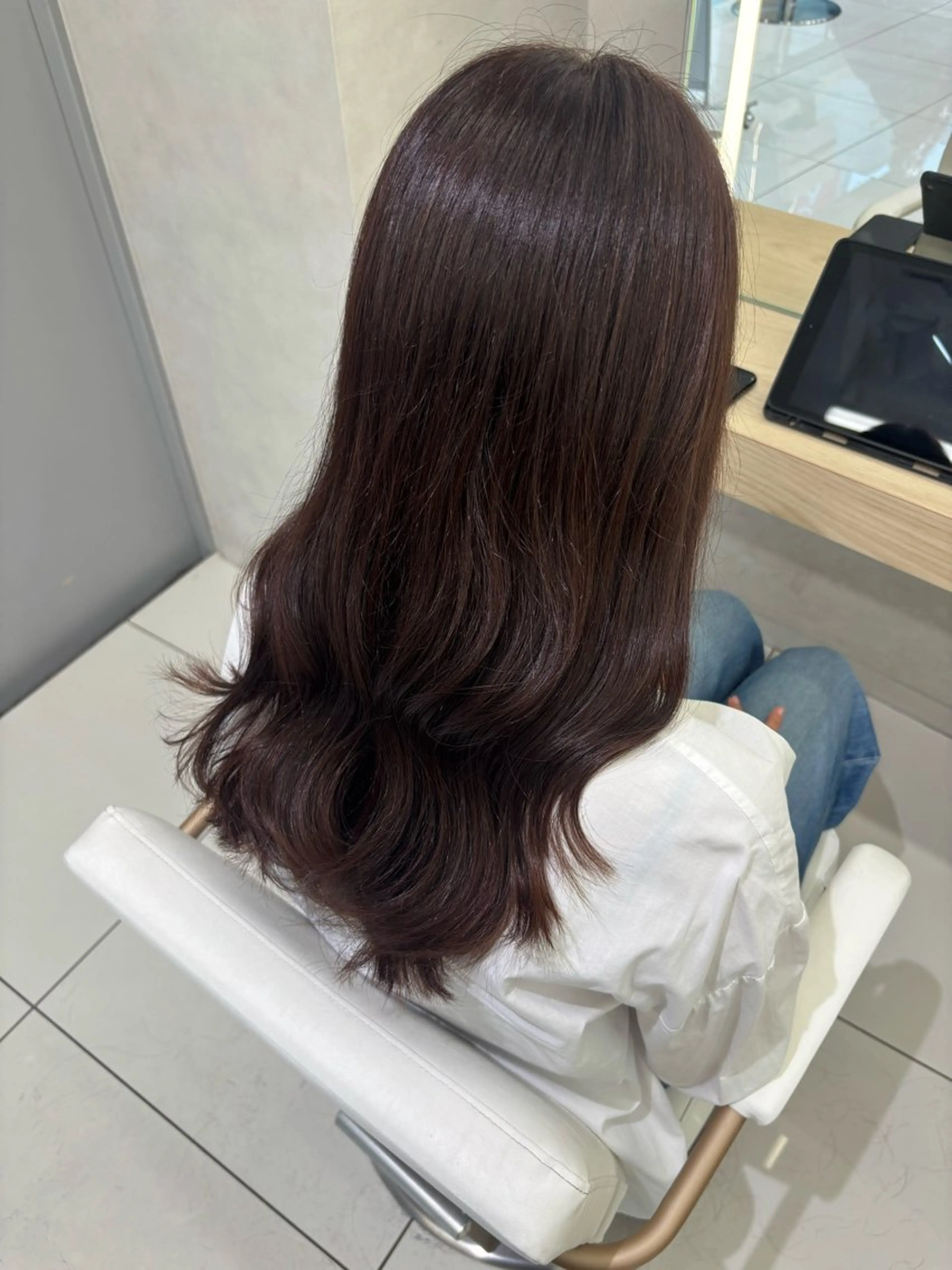 ロング カット ヘアカラー 韓国透明感カラー🌀 yuukiのヘアスタイル