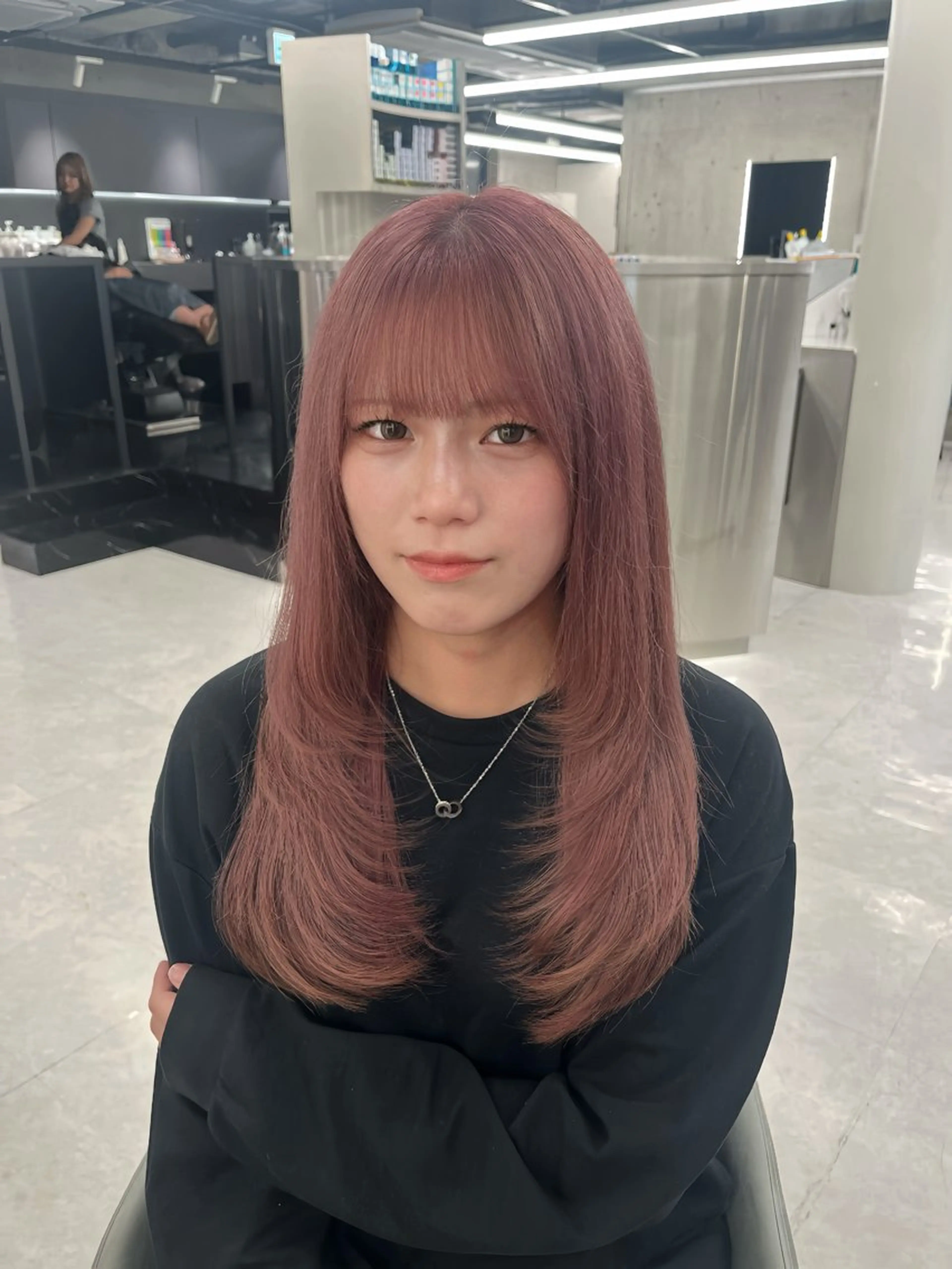 セミロング カラー カット ヘアカラー トリートメント ハイトーン/心斎橋 🌙イツキのヘアスタイル