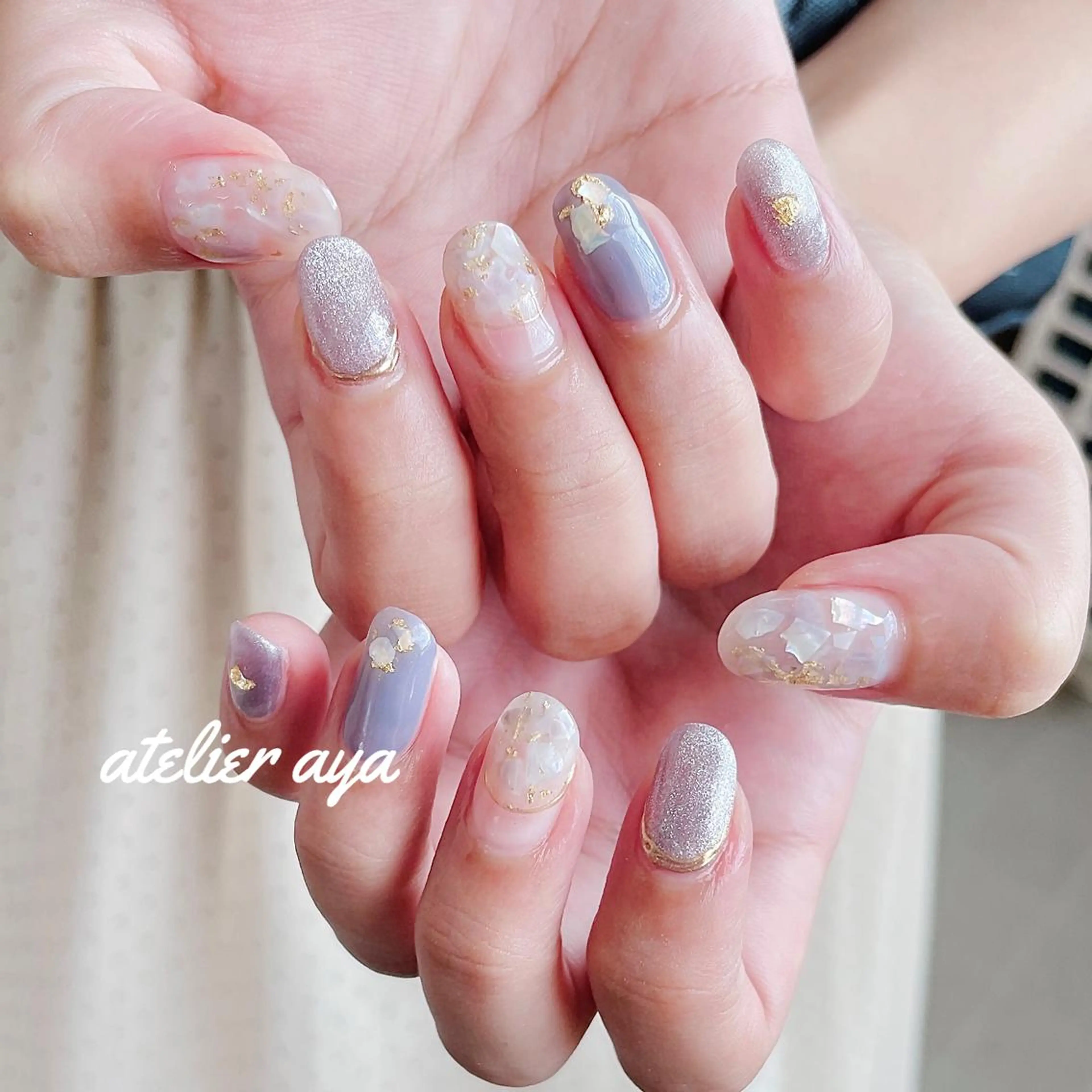 ネイル パープル 北名古屋♡ ayanaのネイルデザイン