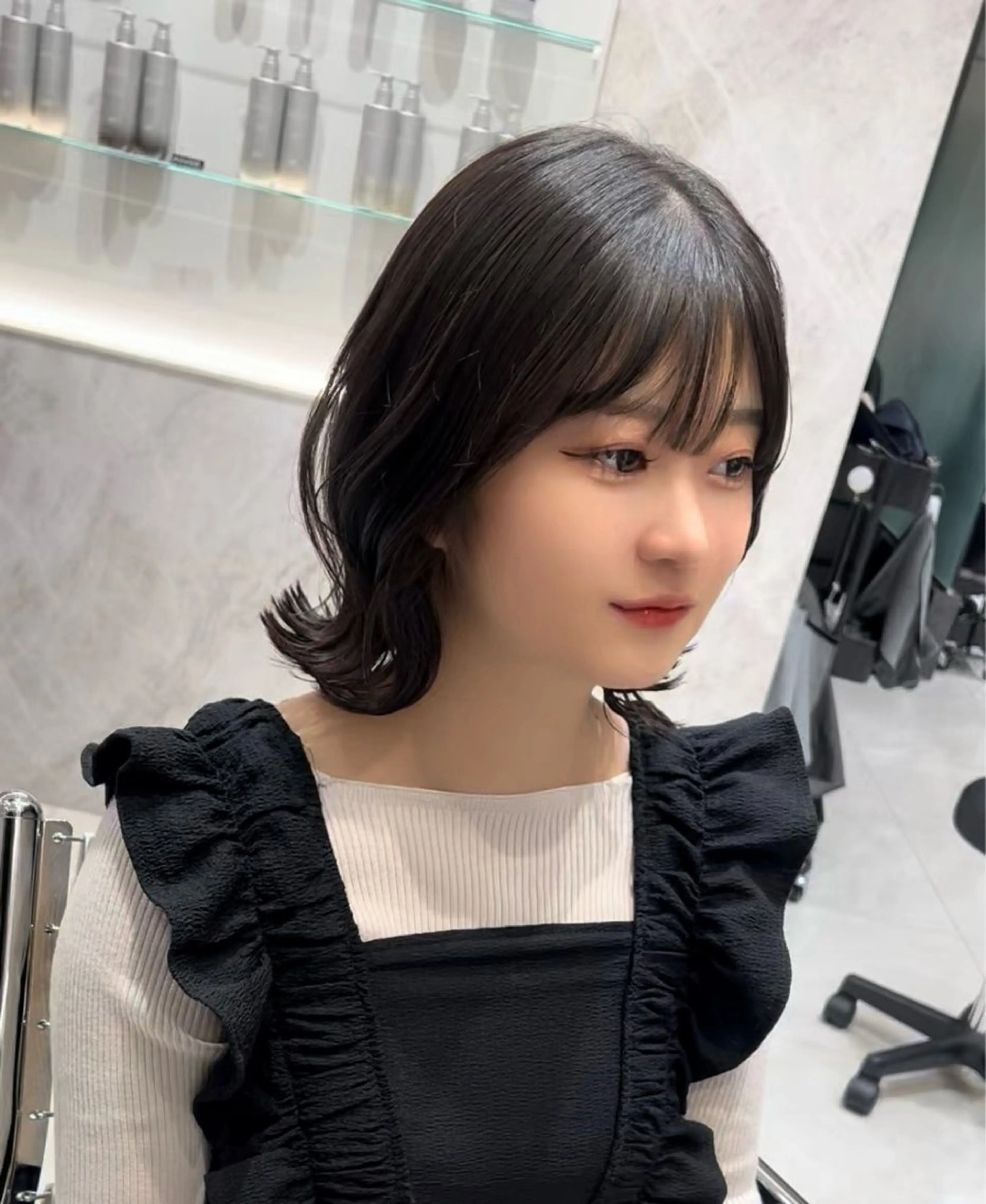 ショート ボブレイヤー ボブ レイヤーカット カット ヘアカラー 轟 千夏のヘアスタイル