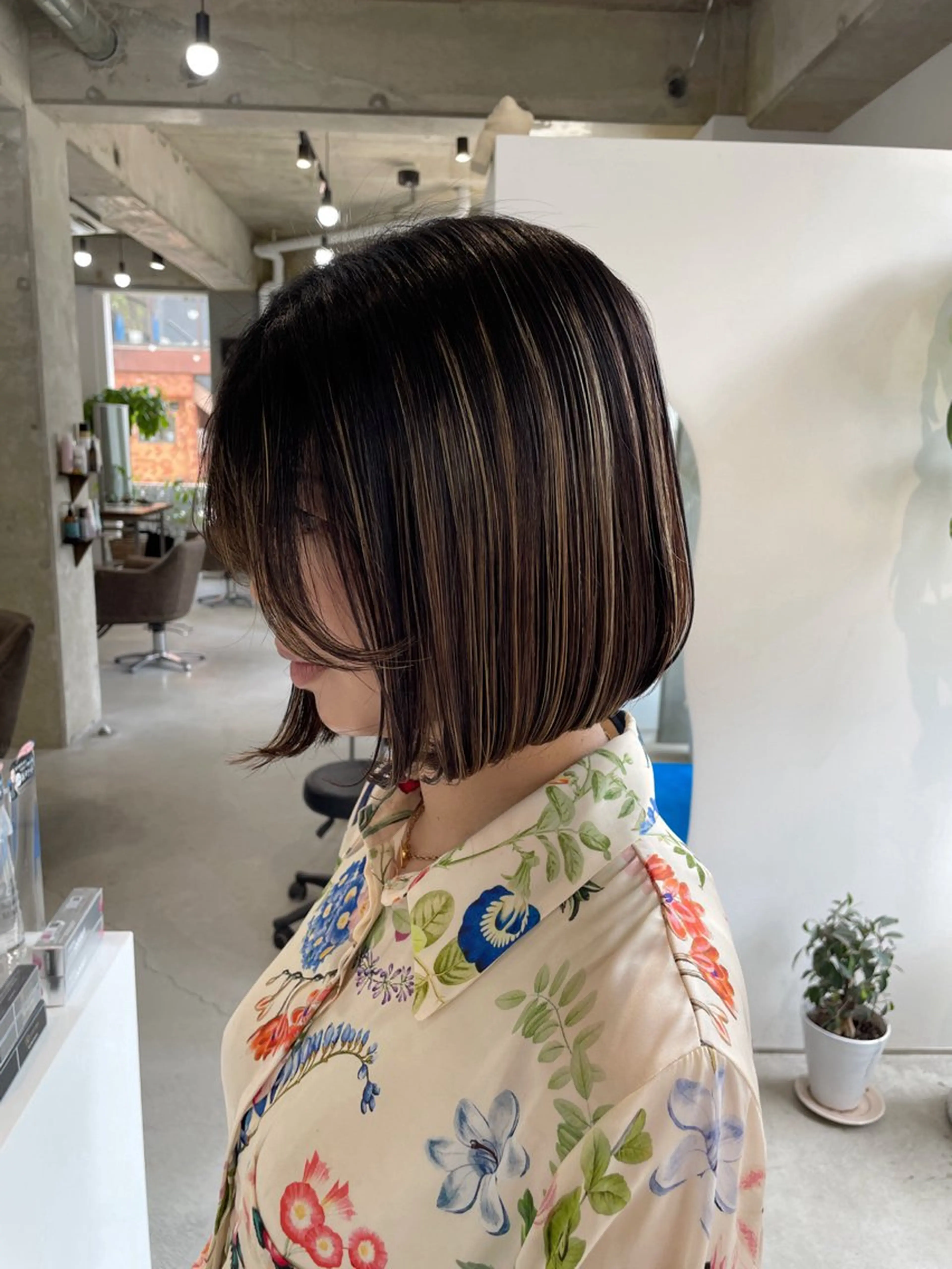 ミディアム ボブ カット 北山／ボブ／レイヤー /maru☺︎のヘアスタイル