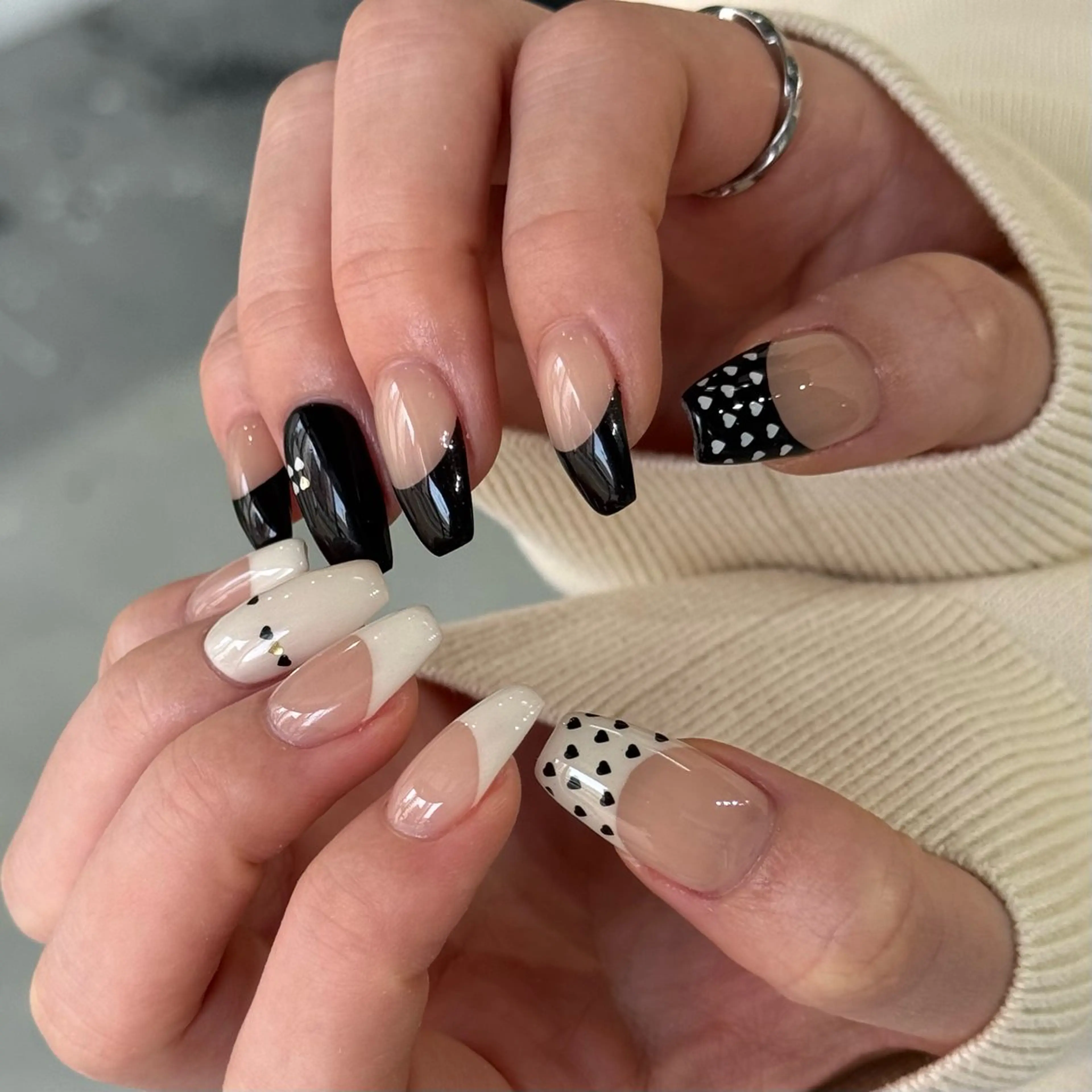 ネイル ハート シンプルネイル HARUKA ネイリスト福岡/薬院のネイルデザイン