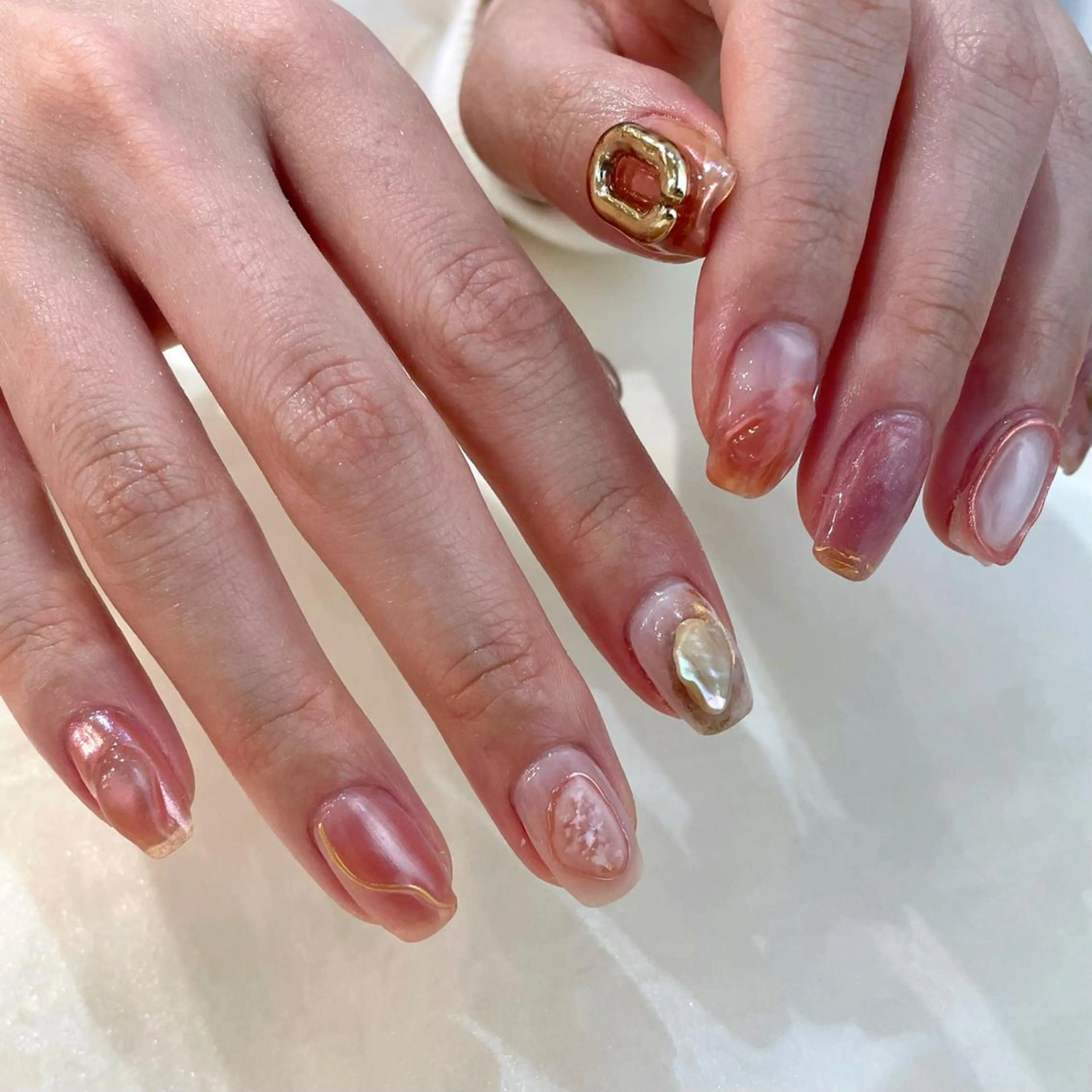 ネイル ハンドネイル 新井 ひなののネイルデザイン