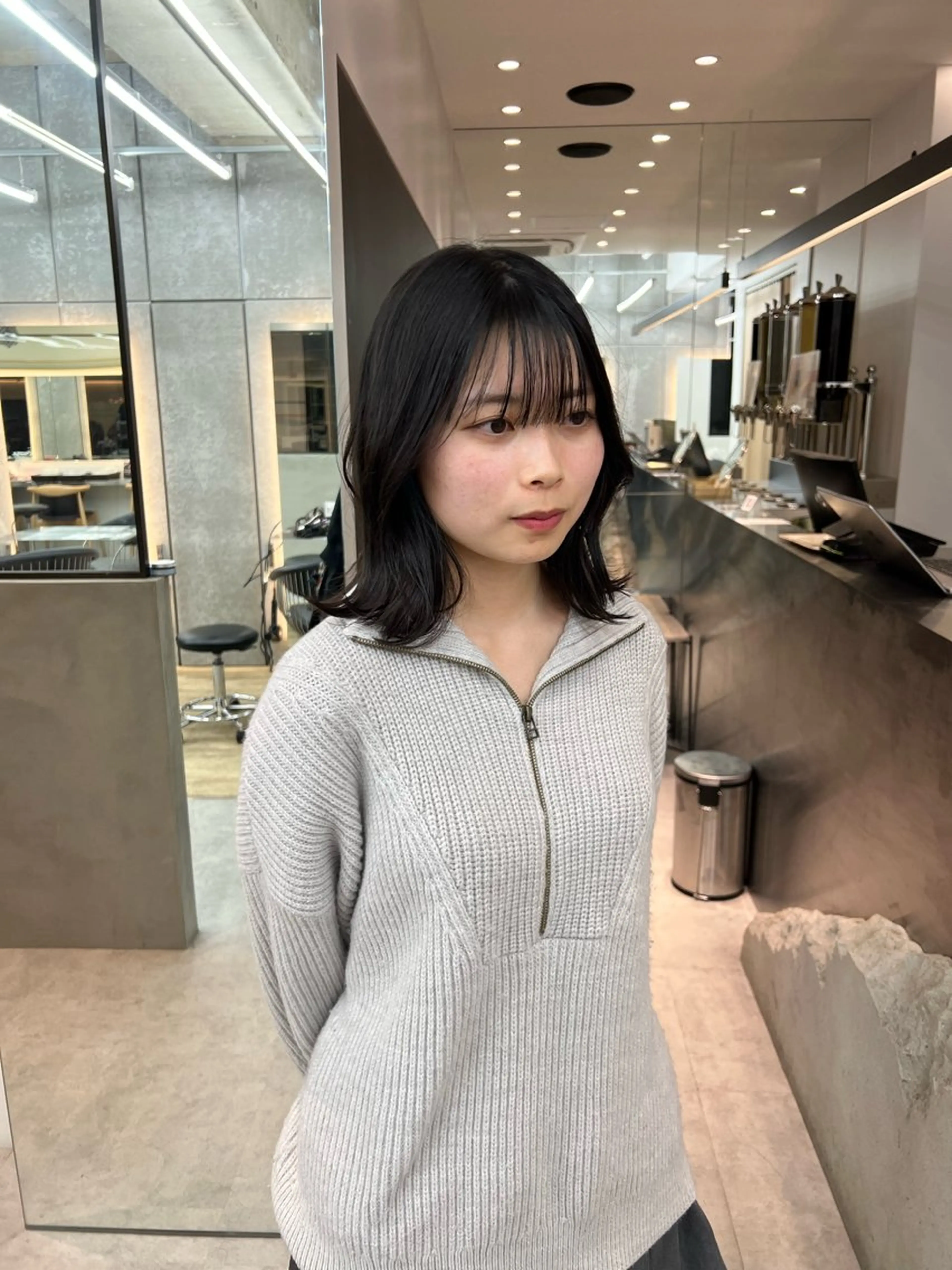 セミロング 顔周りカット メンズ/韓国レイヤー /縮毛矯正/📍爽太のヘアスタイル