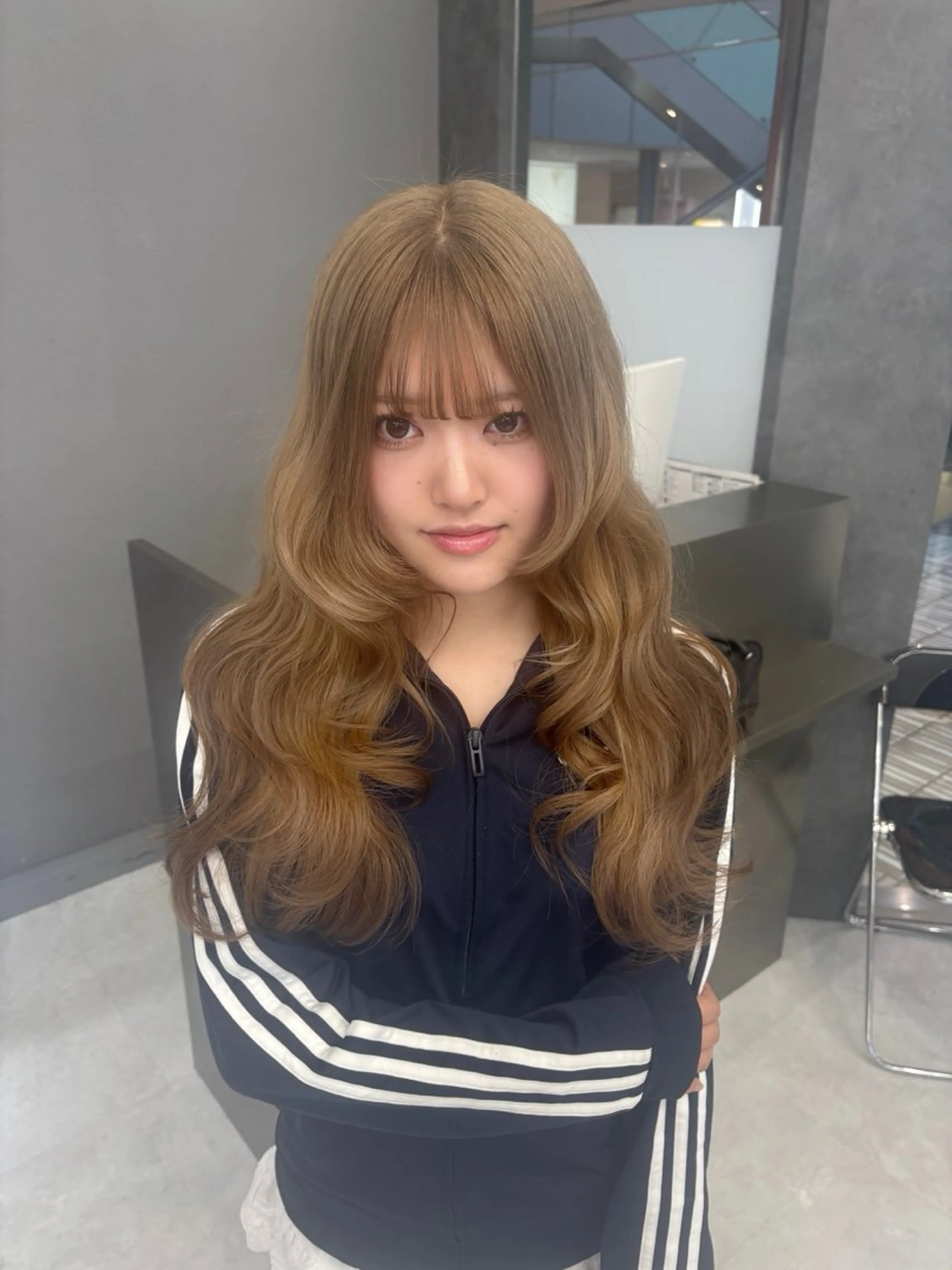 ロング カラー ヘアアレンジ ミルクティー/ピンク カラー/ みう🎀のヘアスタイル