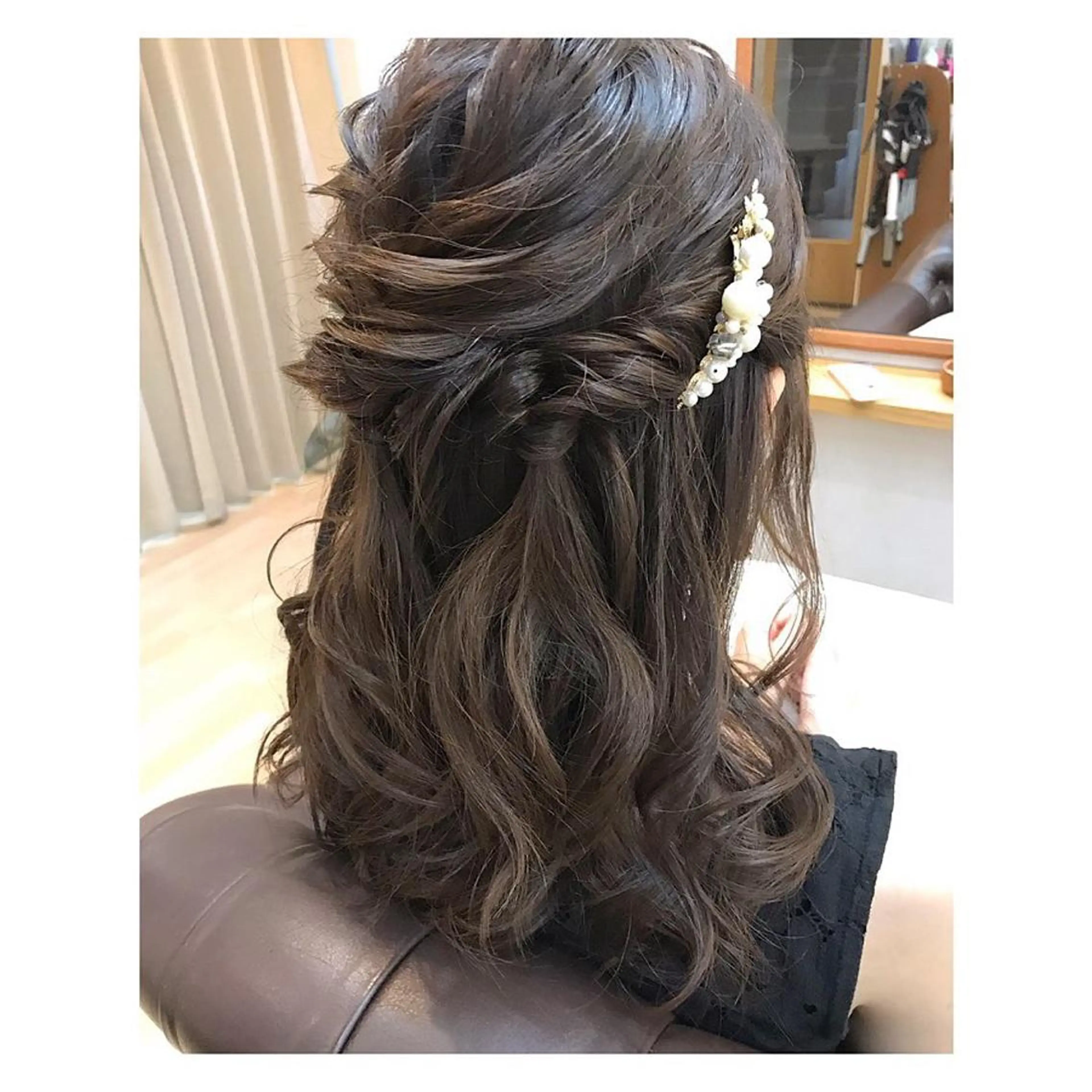ヘアアレンジ Click所属・クニモトハルナ ボブ/柔らかカラーのヘアスタイル