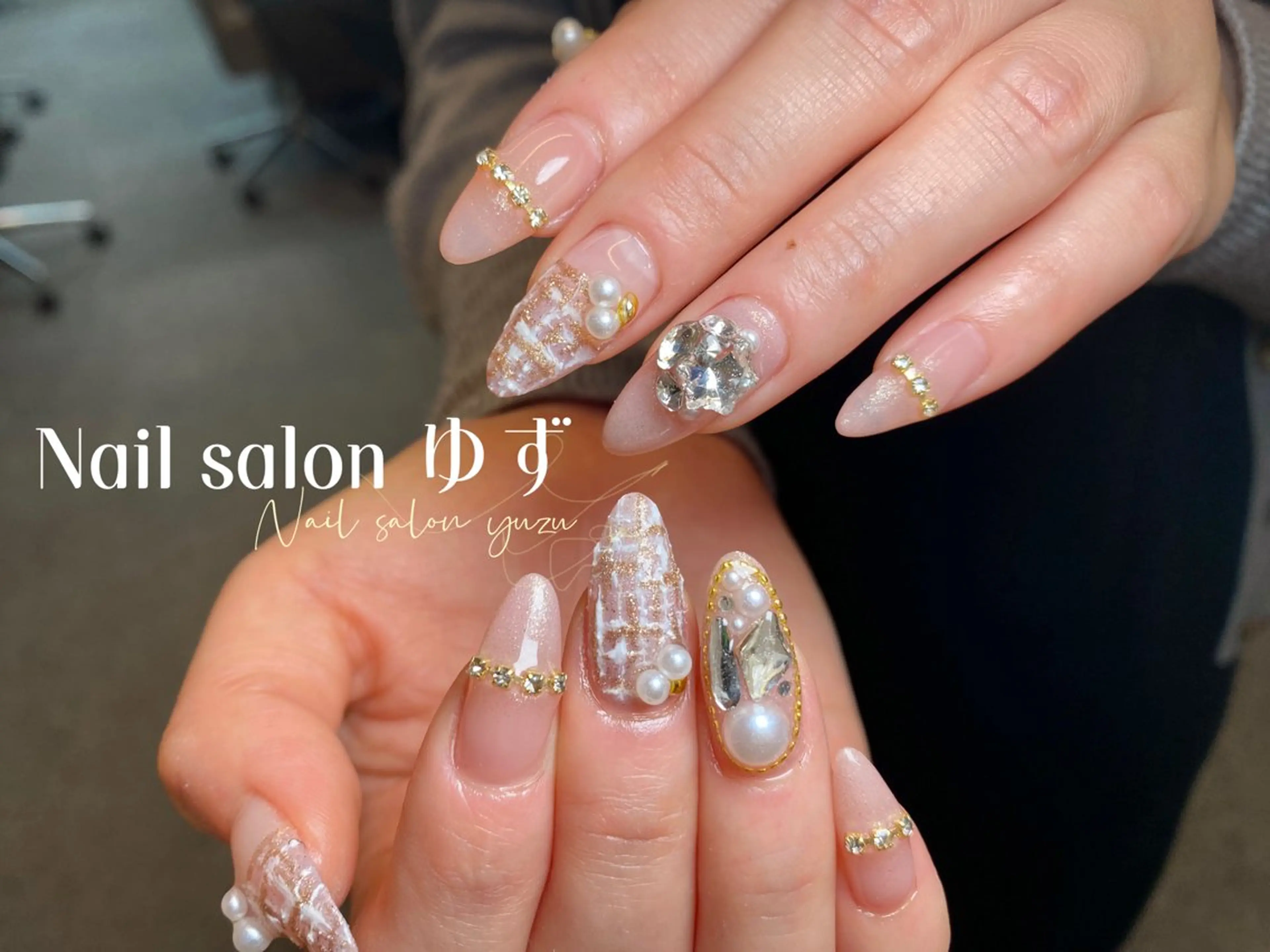 ネイル カジュアル チークネイル フットネイル フレンチネイル ジェルネイル ゆず- Nail Salonのネイルデザイン