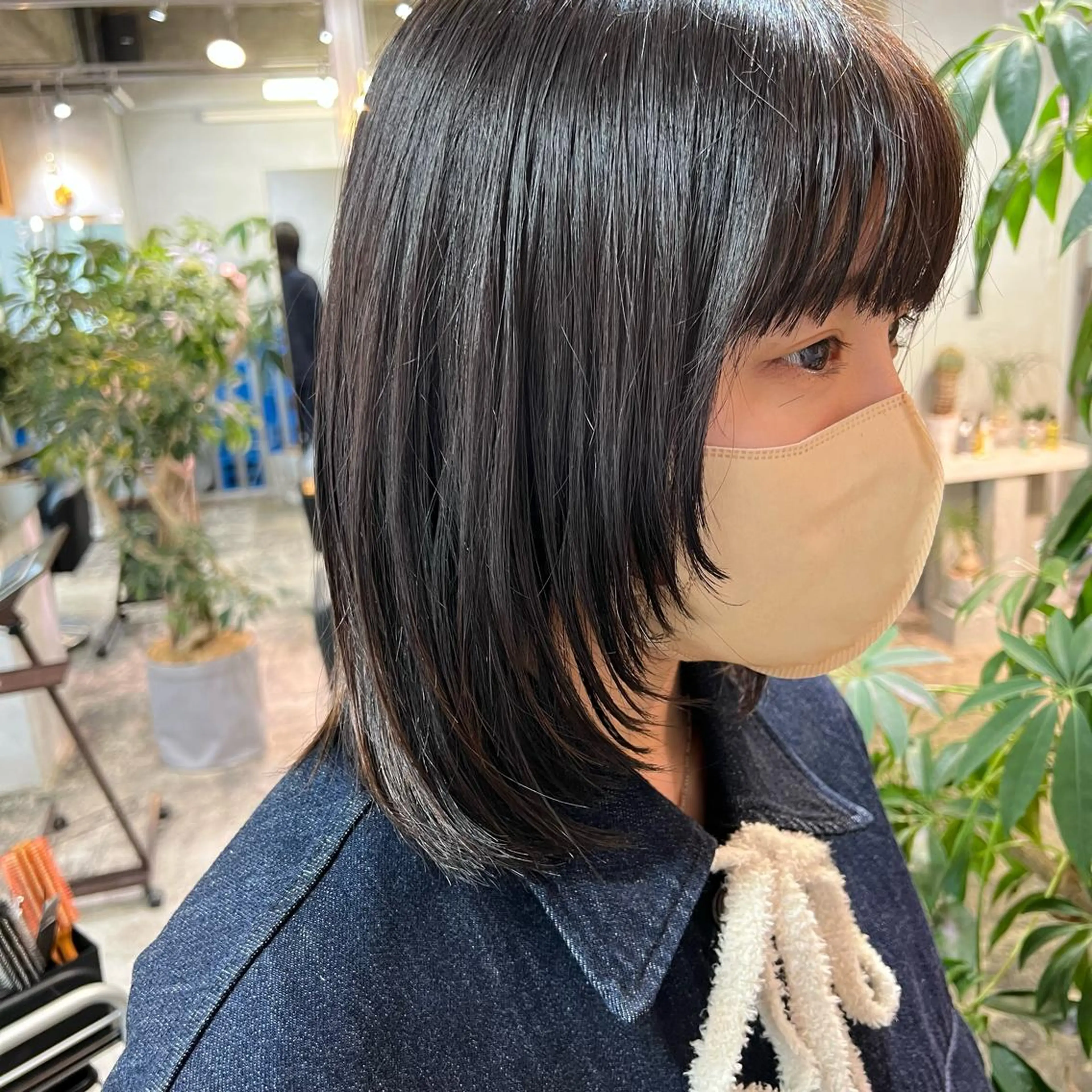 ミディアム 顔まわりレイヤー 顔周りカット レイヤーカット 北花田美容師🍃村尾 光太/むらのヘアスタイル