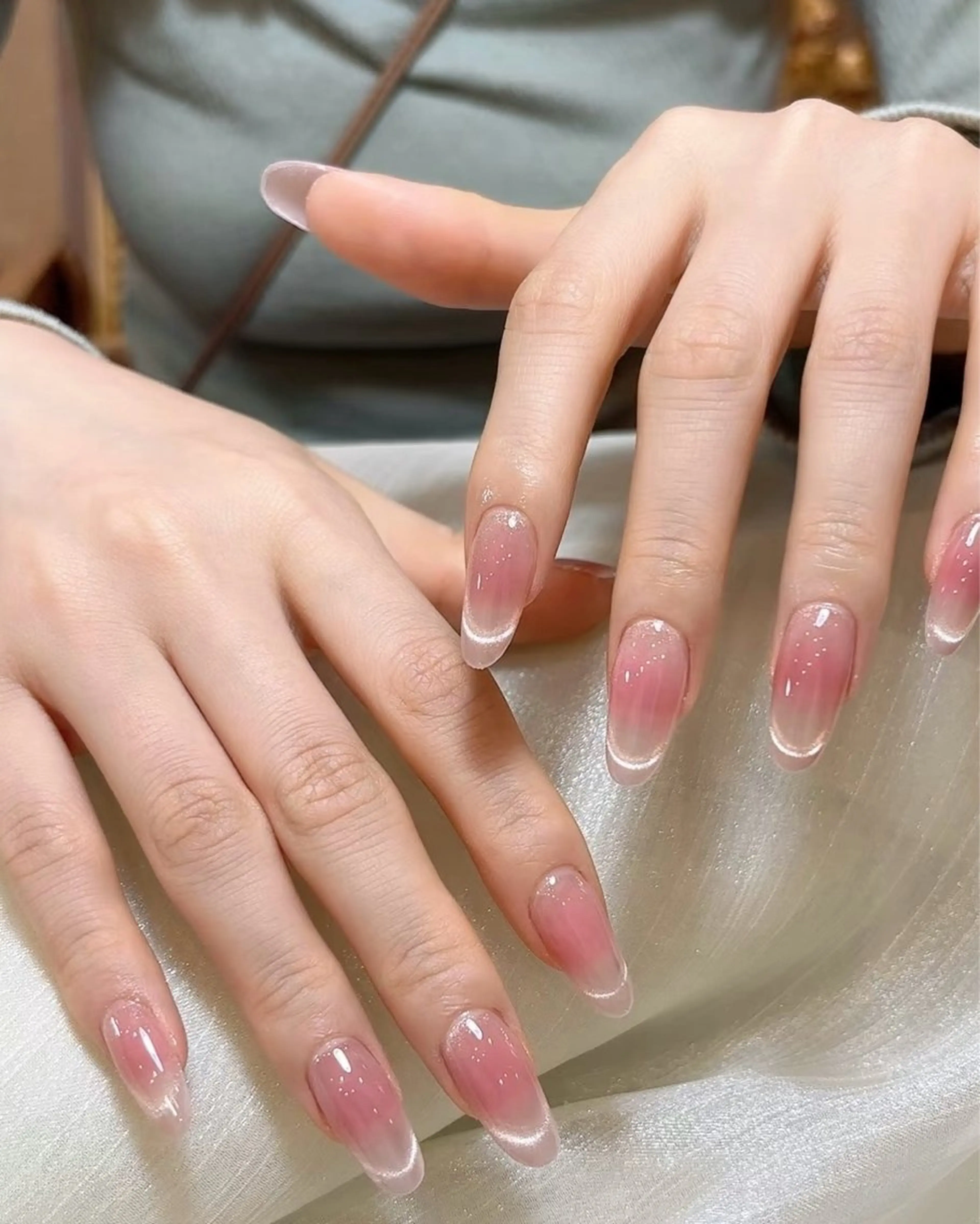 ネイル フレンチネイル 韓国ネイル マグネットネイル ミラーネイル 持ち込み ハンドネイル ハンドケア Speraネイル 大宮店🎀のネイルデザイン