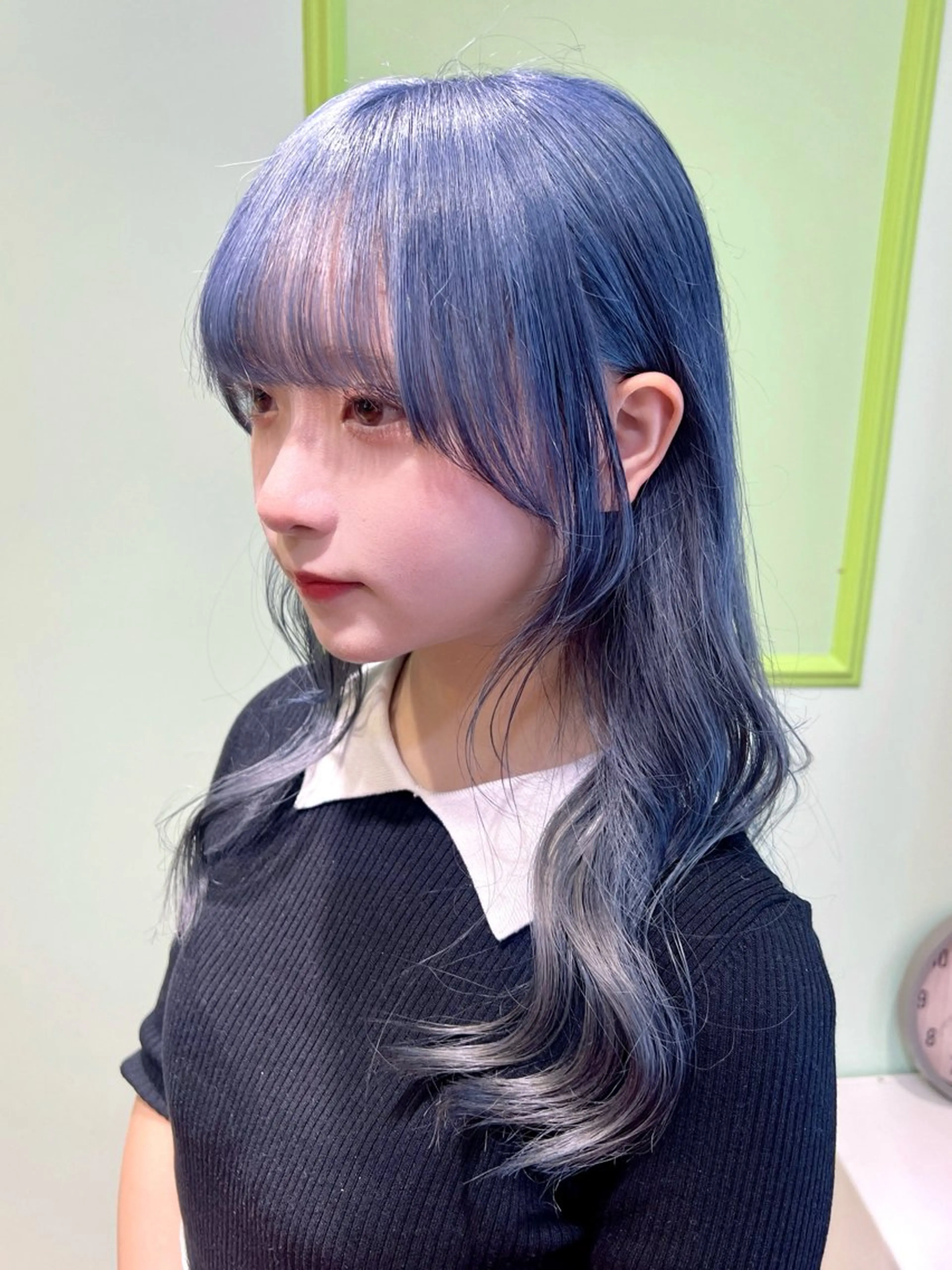 ロング カット ヘアカラー トリートメント 紙屋町ショート /ボブ　パーマ河内蓮のヘアスタイル