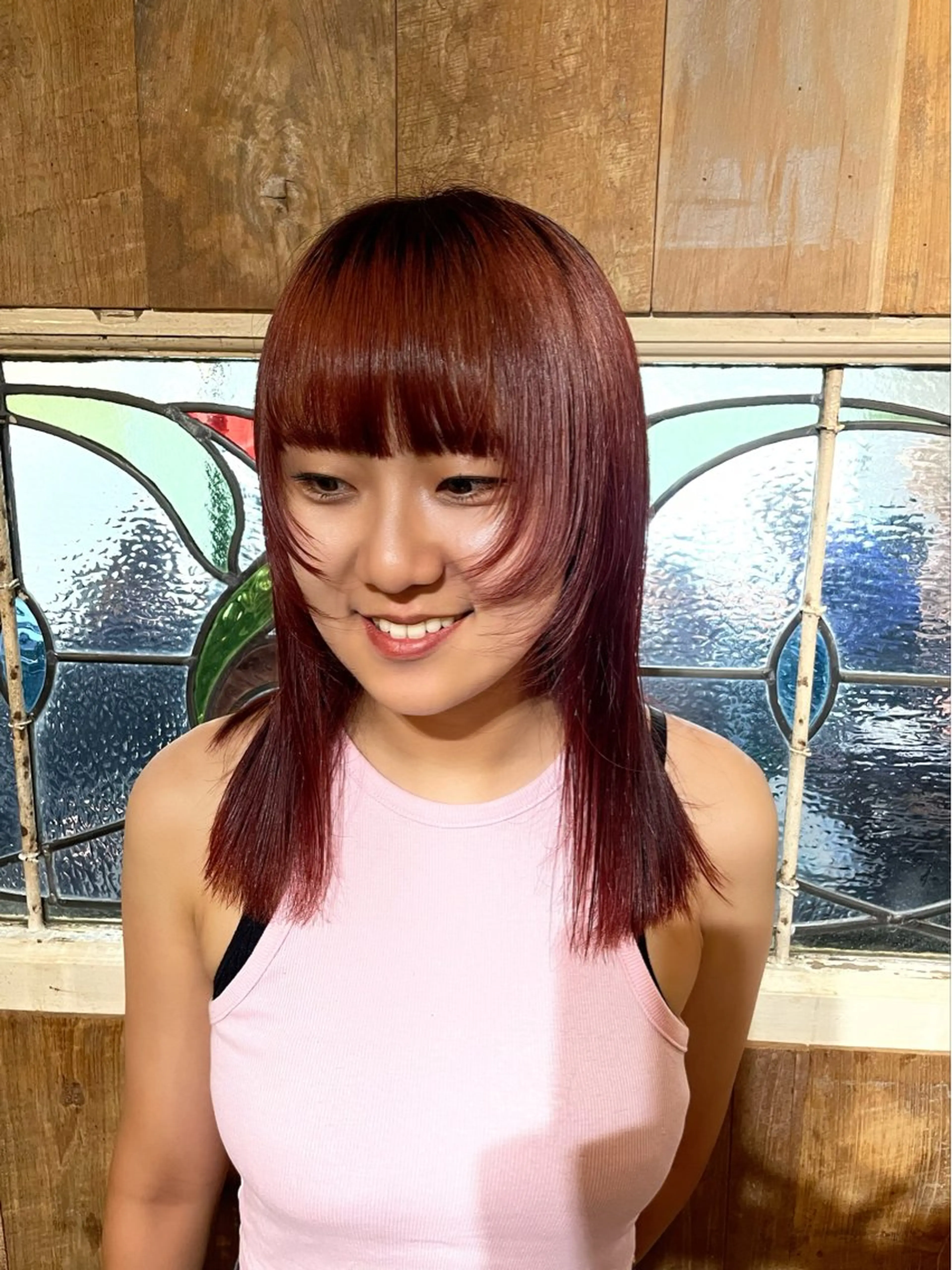 ミディアム ヘアカラー トリートメント L STUDIO所属・ハイトーン/ブリーチ 🧁soraのヘアスタイル