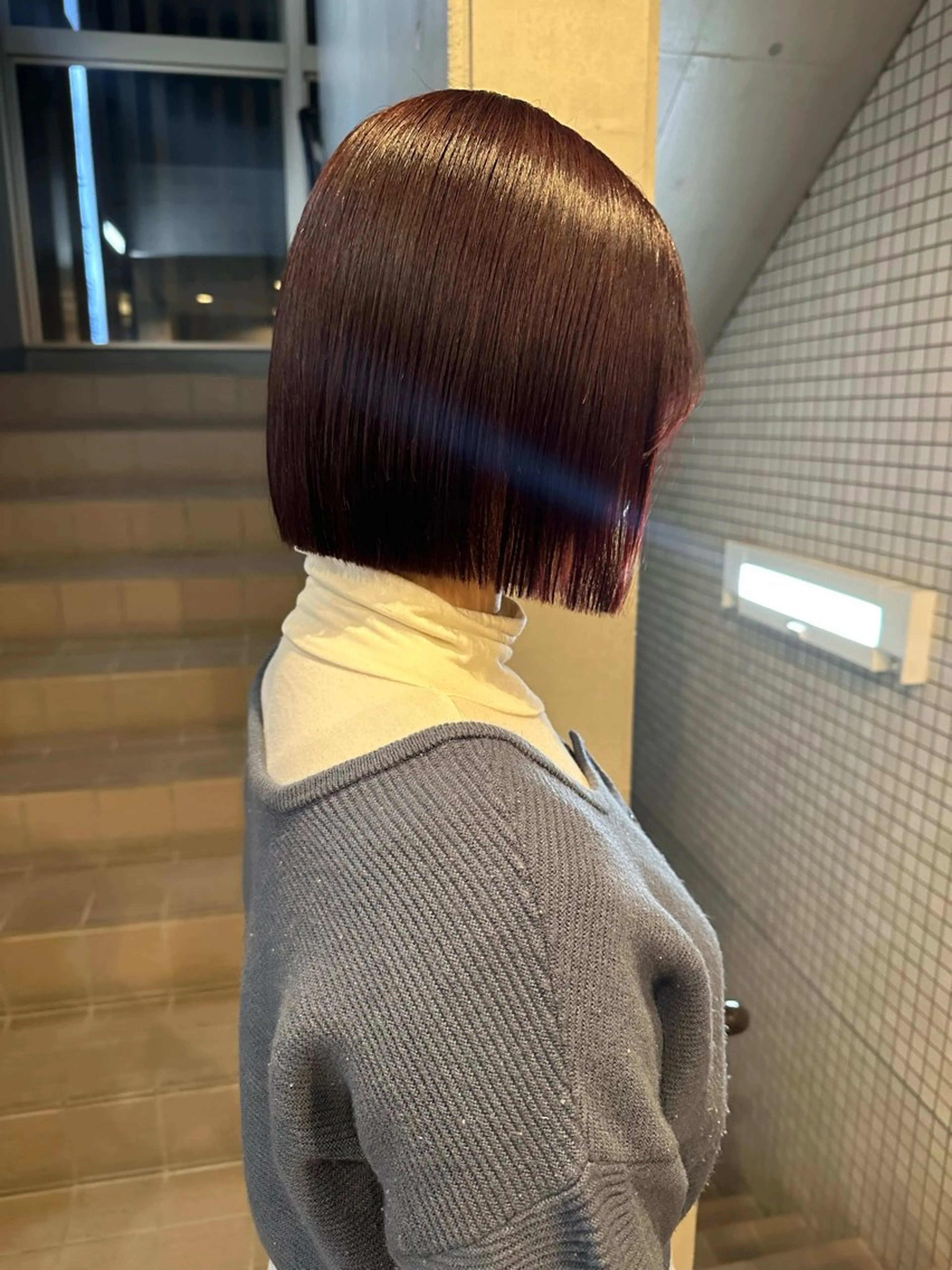 ショート カラー レッドカラー 🎀暖色カラー🎀 おかだみほのヘアスタイル