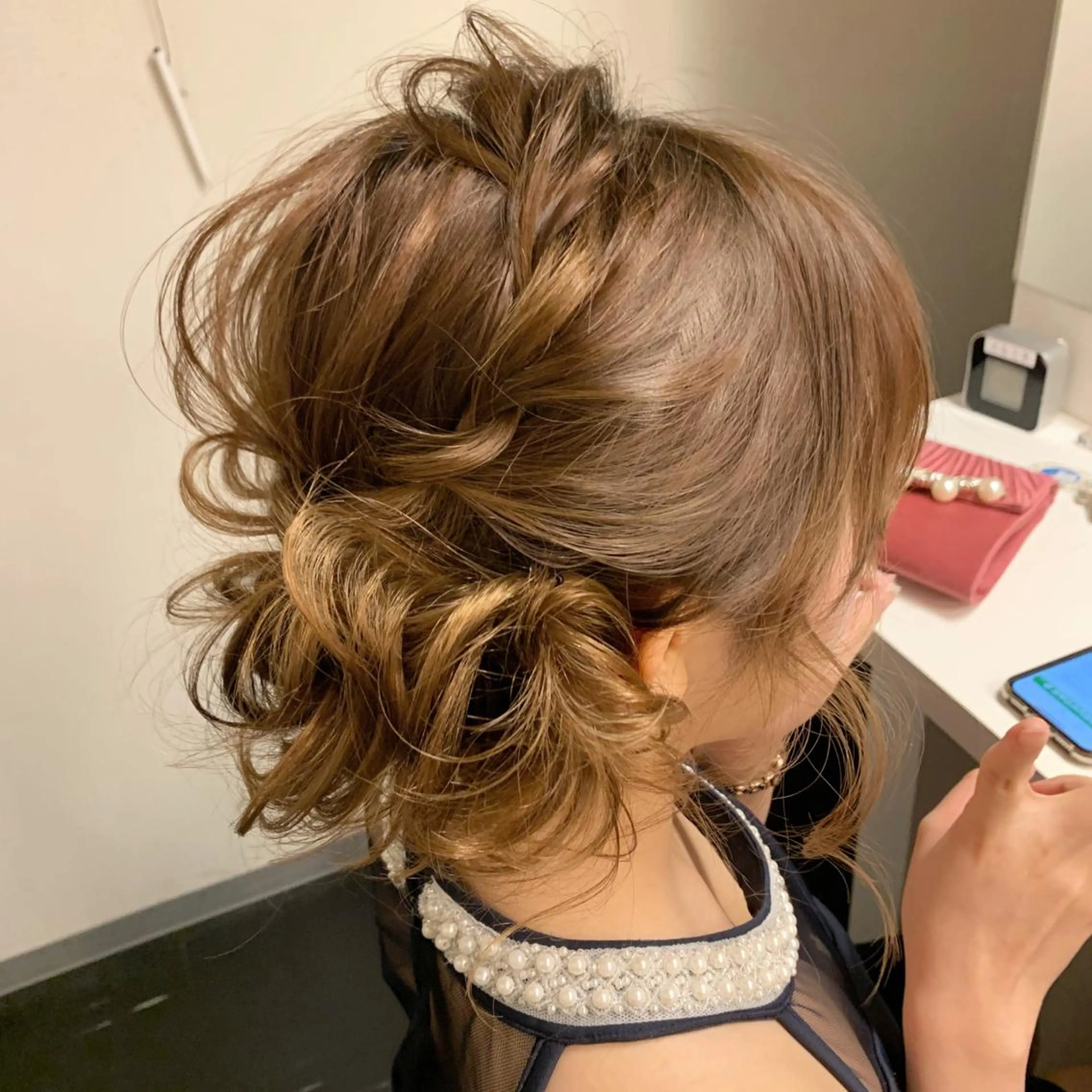 ミディアム カラー ヘアアレンジ ヘアセット Aloa透明感ヘア ♡kanami♡のヘアスタイル