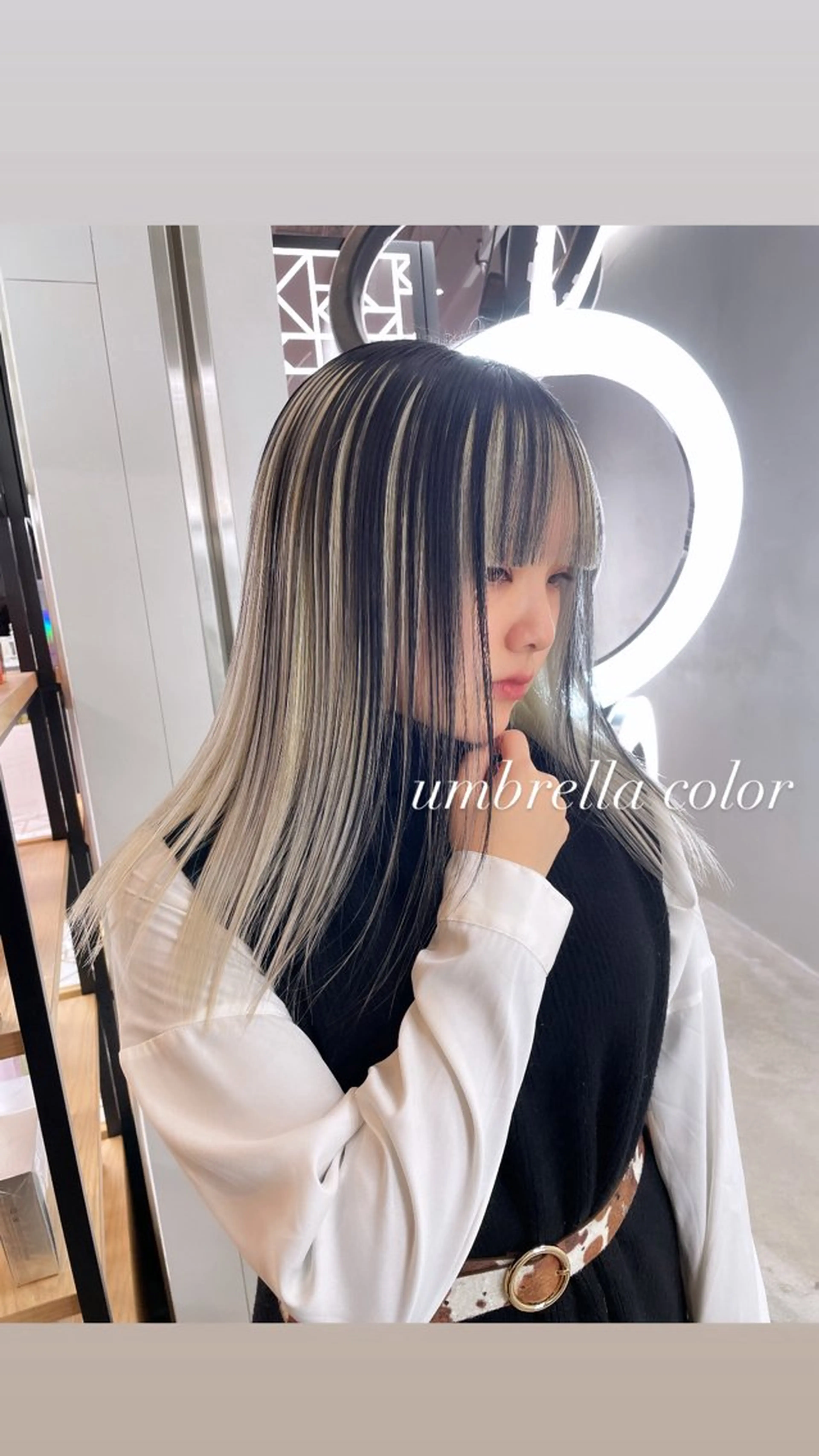 ロング カラー カット ヘアカラー トリートメント ヘアセット 💜ハイトーン💛 マジカルかいちゃんのヘアスタイル