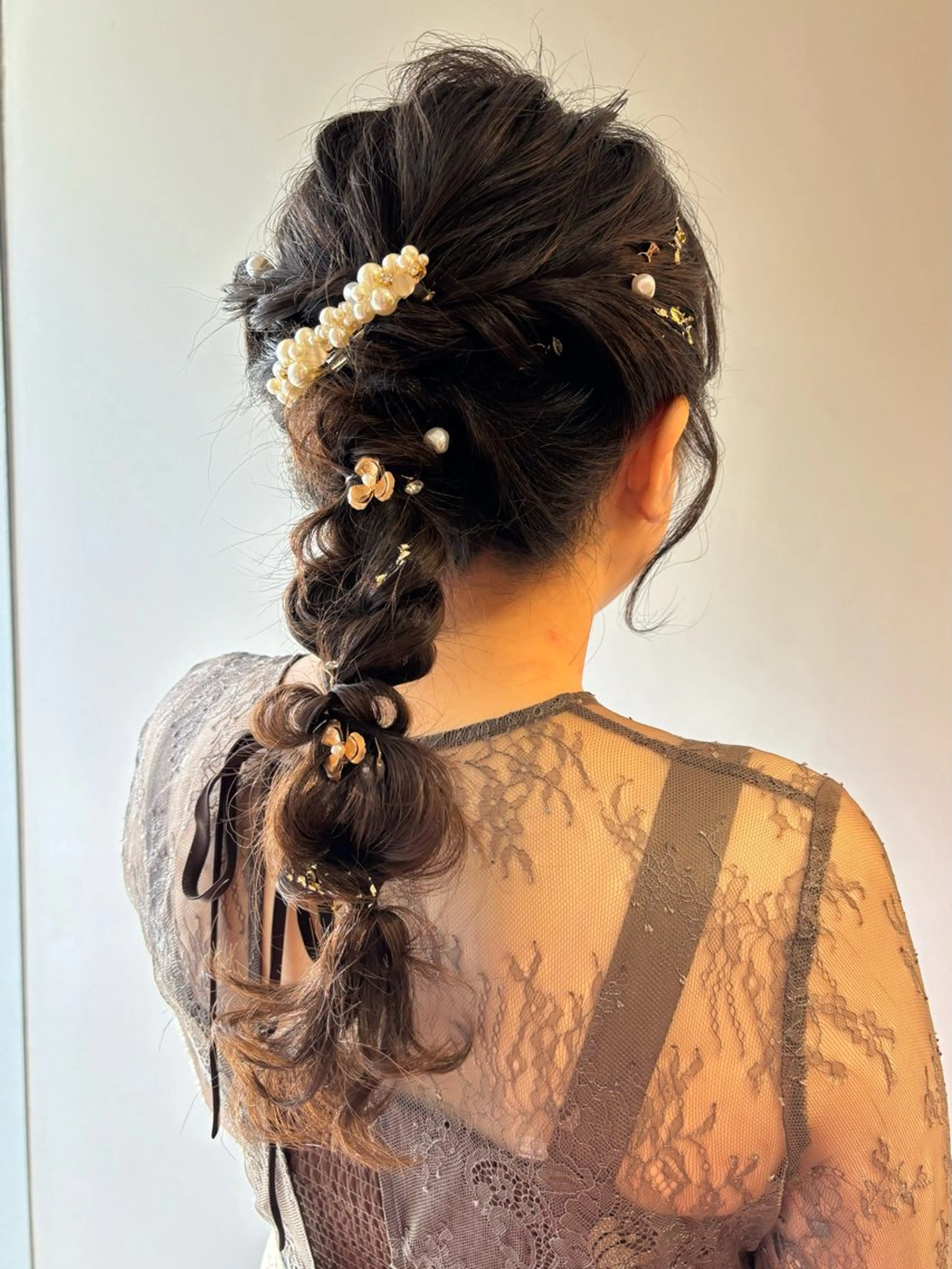 セミロング ヘアアレンジ ヘアセット ducha所属・DUCHA Tomida naoのヘアスタイル