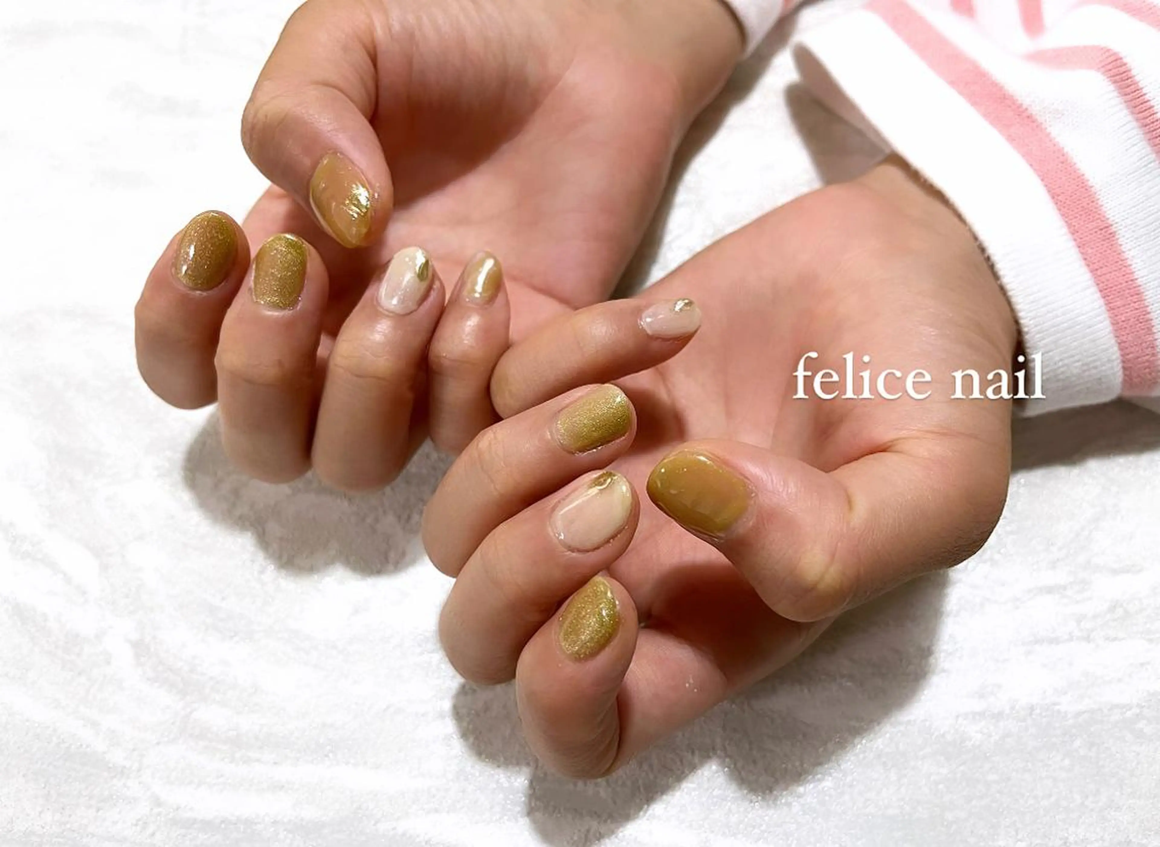 ネイル ニュアンスネイル ピスタチオネイル シンプルネイル felice nailのネイルデザイン