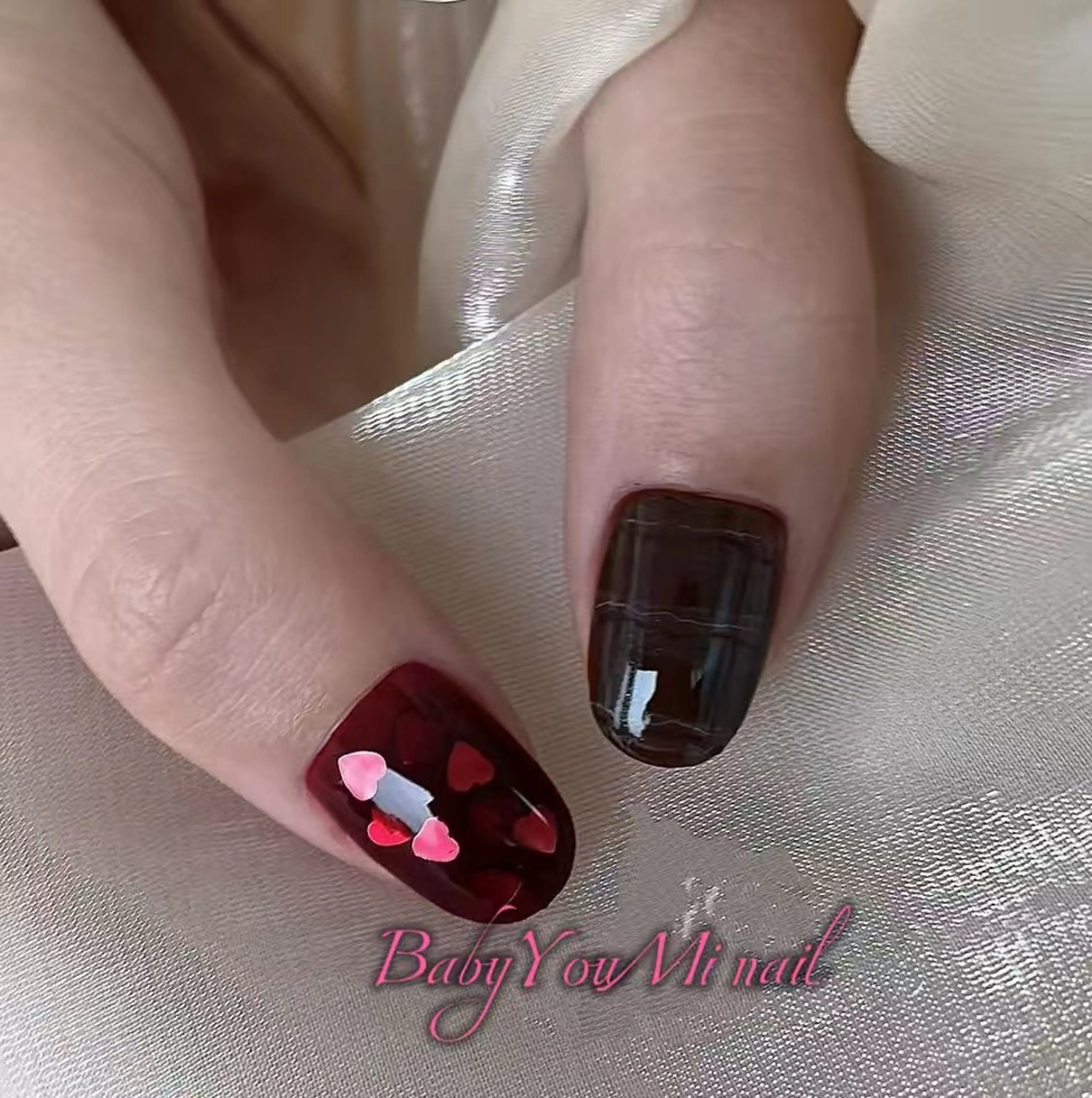 ネイル オーロラネイル フラワーネイル フットネイル フレンチネイル ジェルネイル ハンドネイル BabyYouMi ねねのネイルデザイン