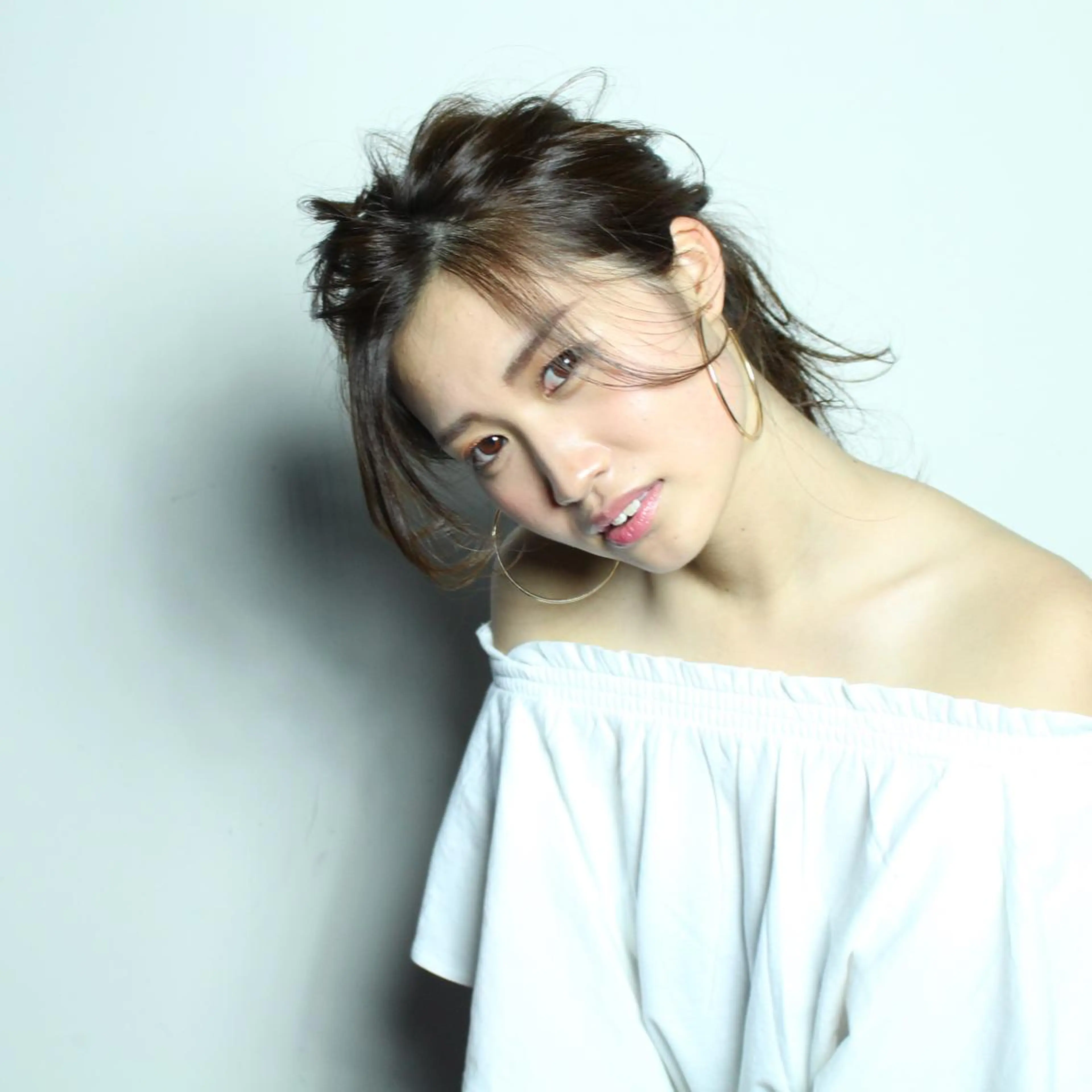 セミロング ヘアアレンジ 横井伴典　矢場町 メンズパーマ/カットのヘアスタイル