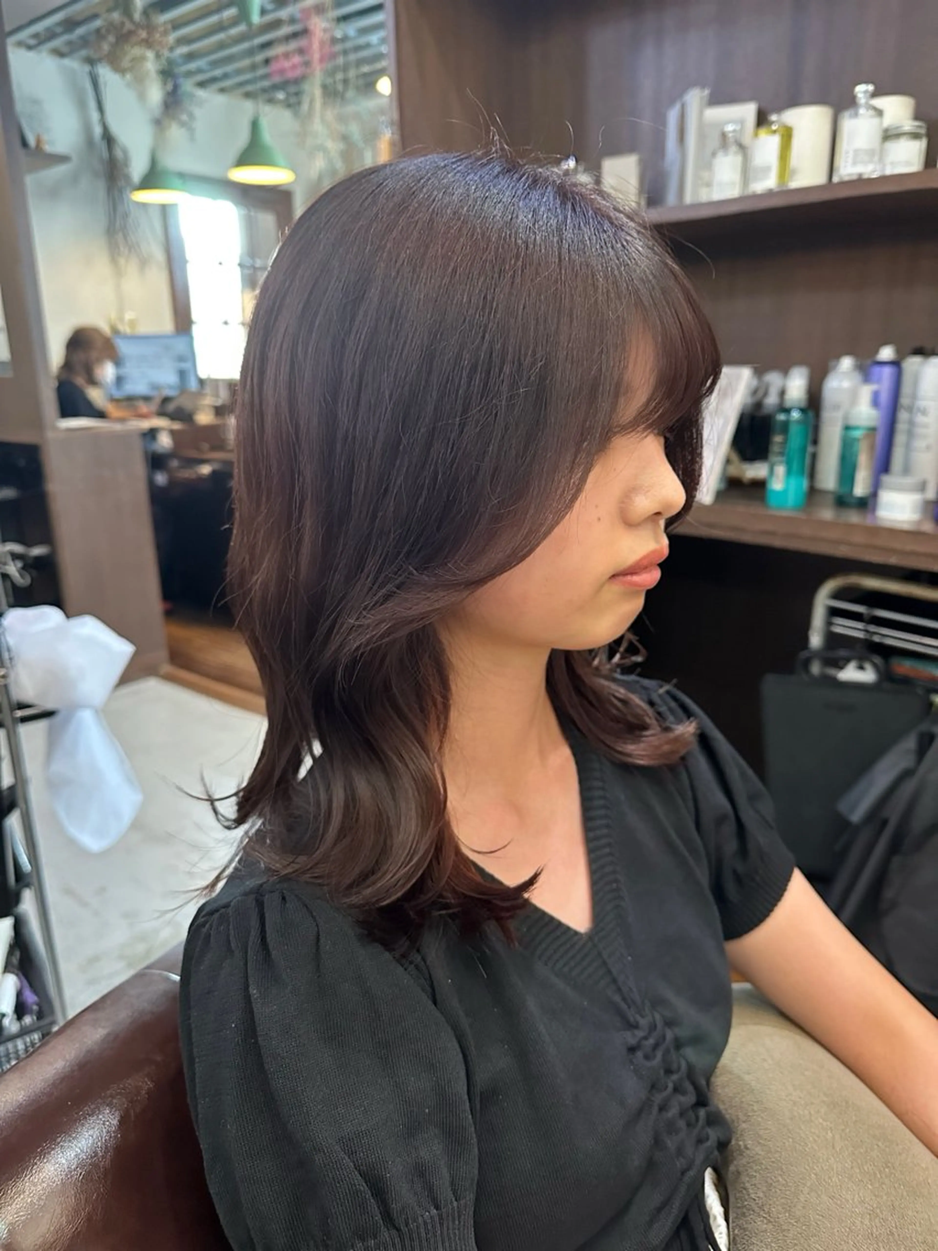 ミディアム カラー no aのヘアスタイル