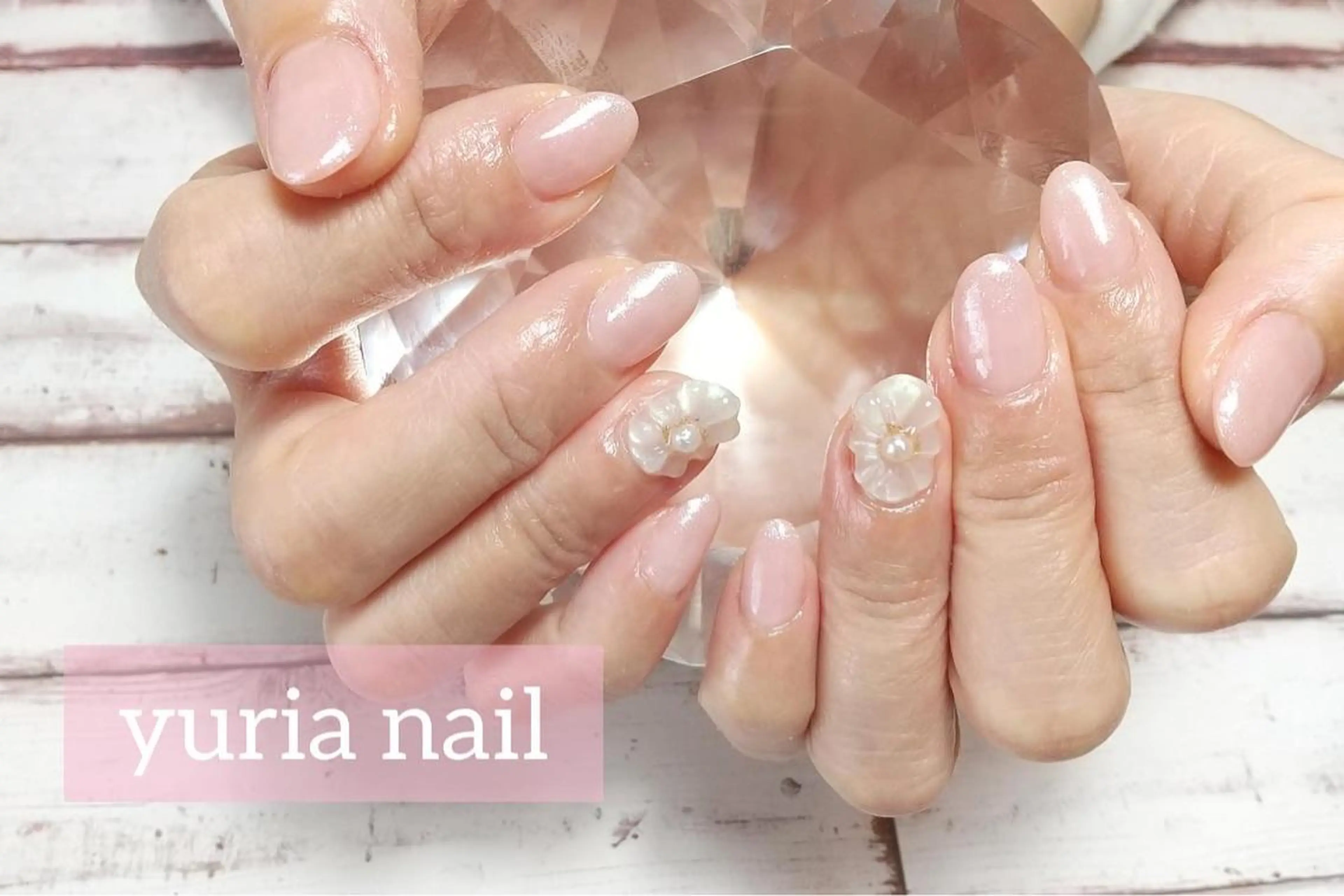 ネイル アートネイル フラワーネイル ジェルネイル グラデーション ラメ(グリッター) ハンドネイル 小林 ゆりあのネイルデザイン