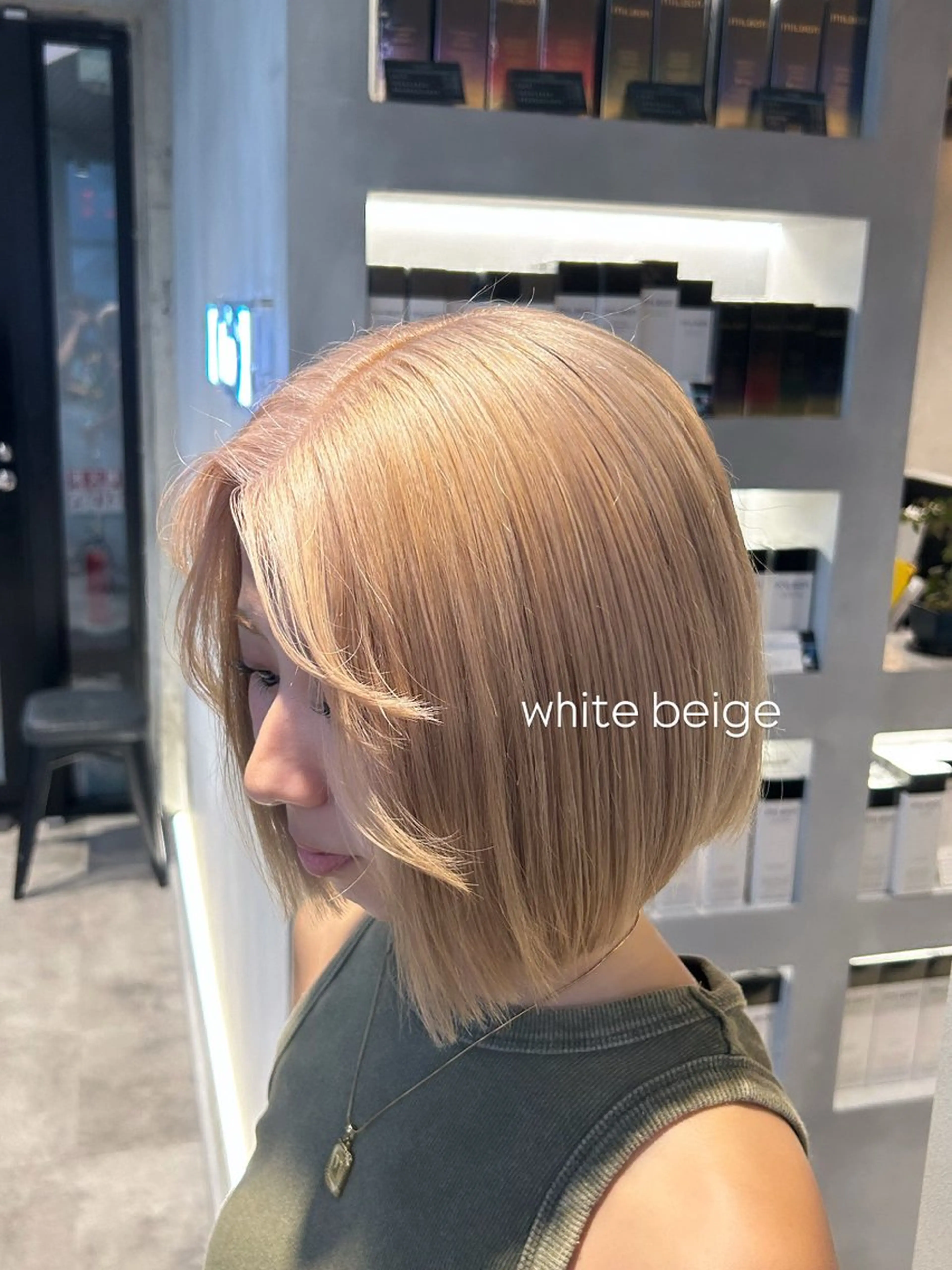 ショート カラー ベージュカラー ホワイトベージュ 茅ヶ崎/ハイトーン/ Ramuのヘアスタイル