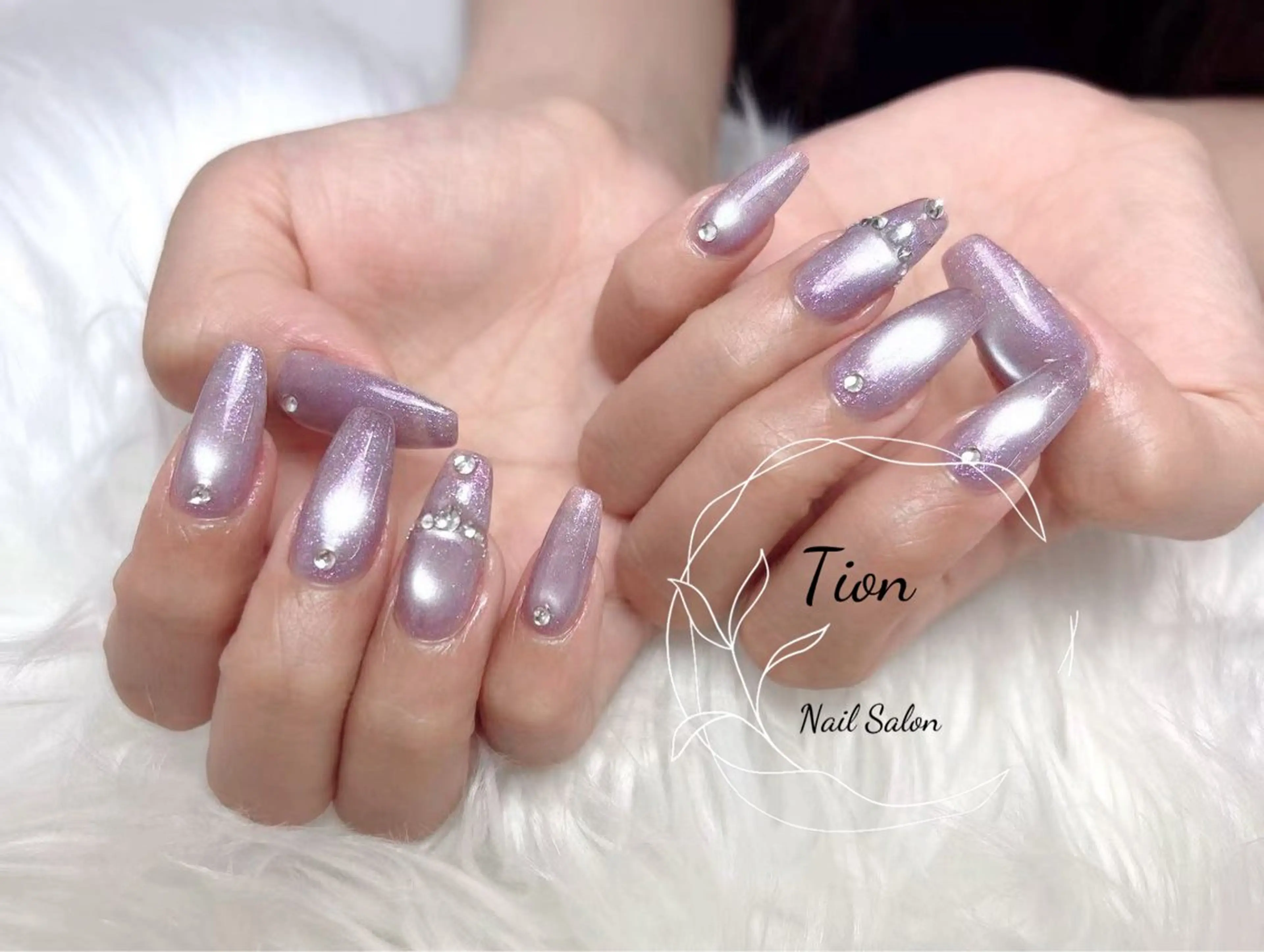 ネイル 長さ出し フットネイル ジェルネイル 韓国ネイル マグネットネイル Nailsalon Tion二子玉川店のネイルデザイン