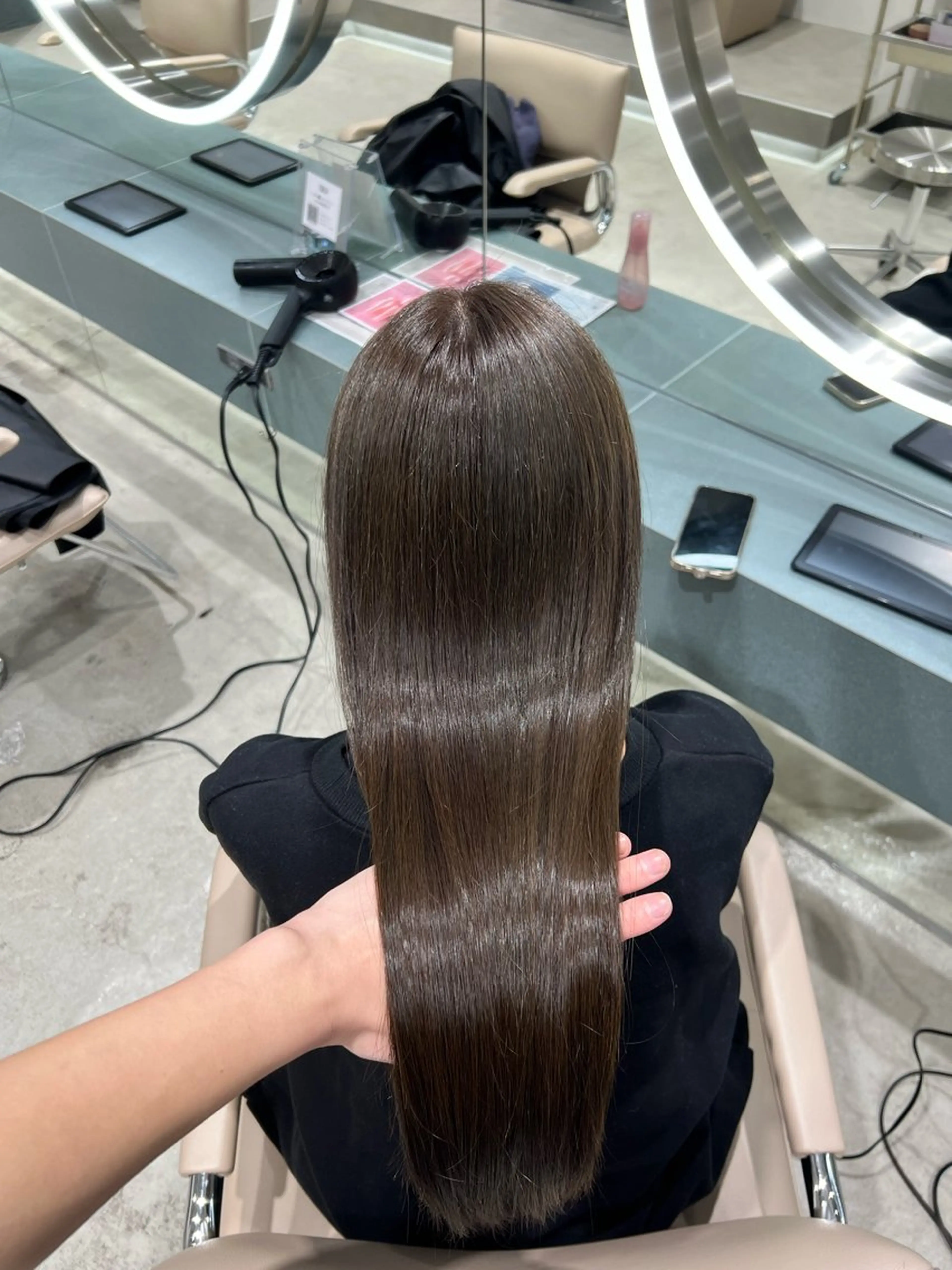 ミディアム カラー カット ヘアカラー トリートメント ✨髪質改善 縮毛矯正 艶髪 立川 コウキ✨のヘアスタイル