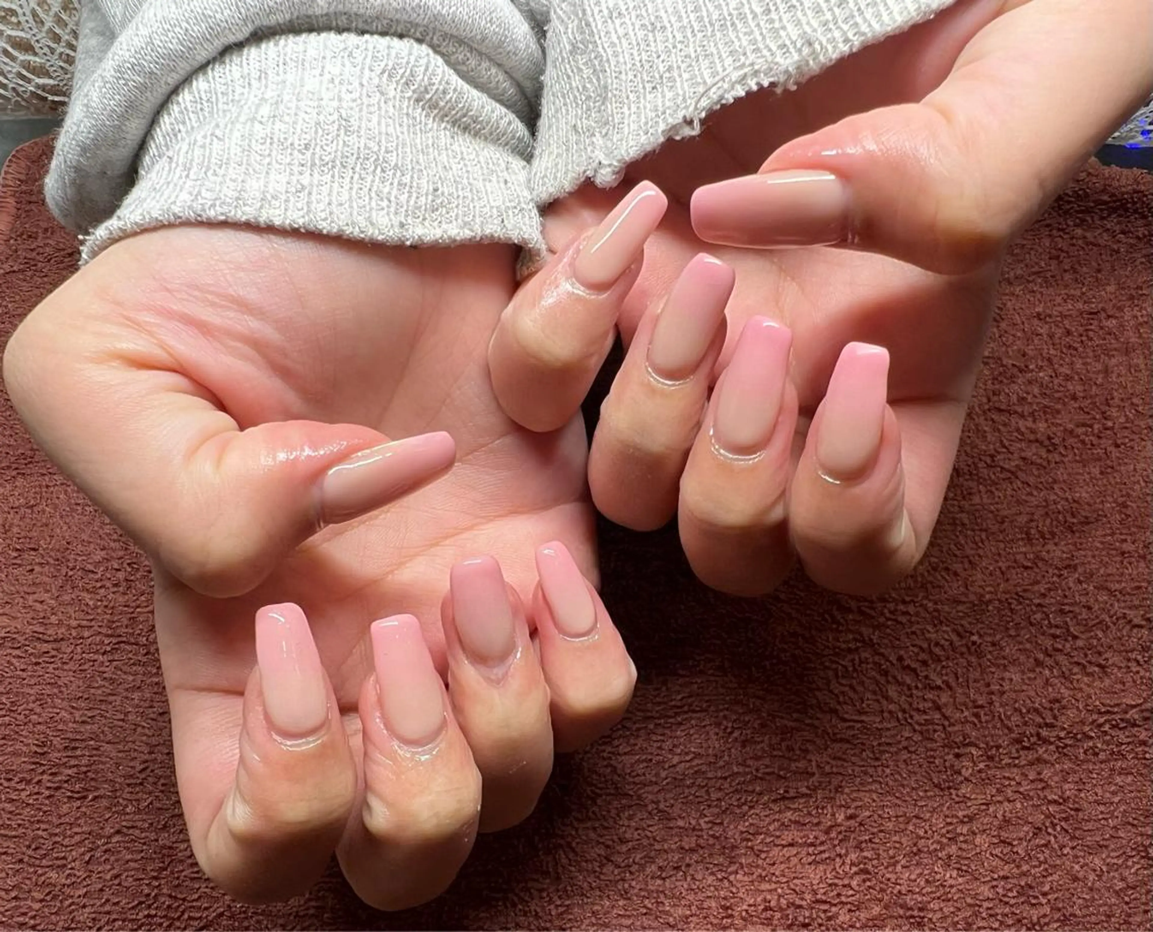 ネイル グラデーション スクエアネイル 難波/Colza .yumeのネイルデザイン