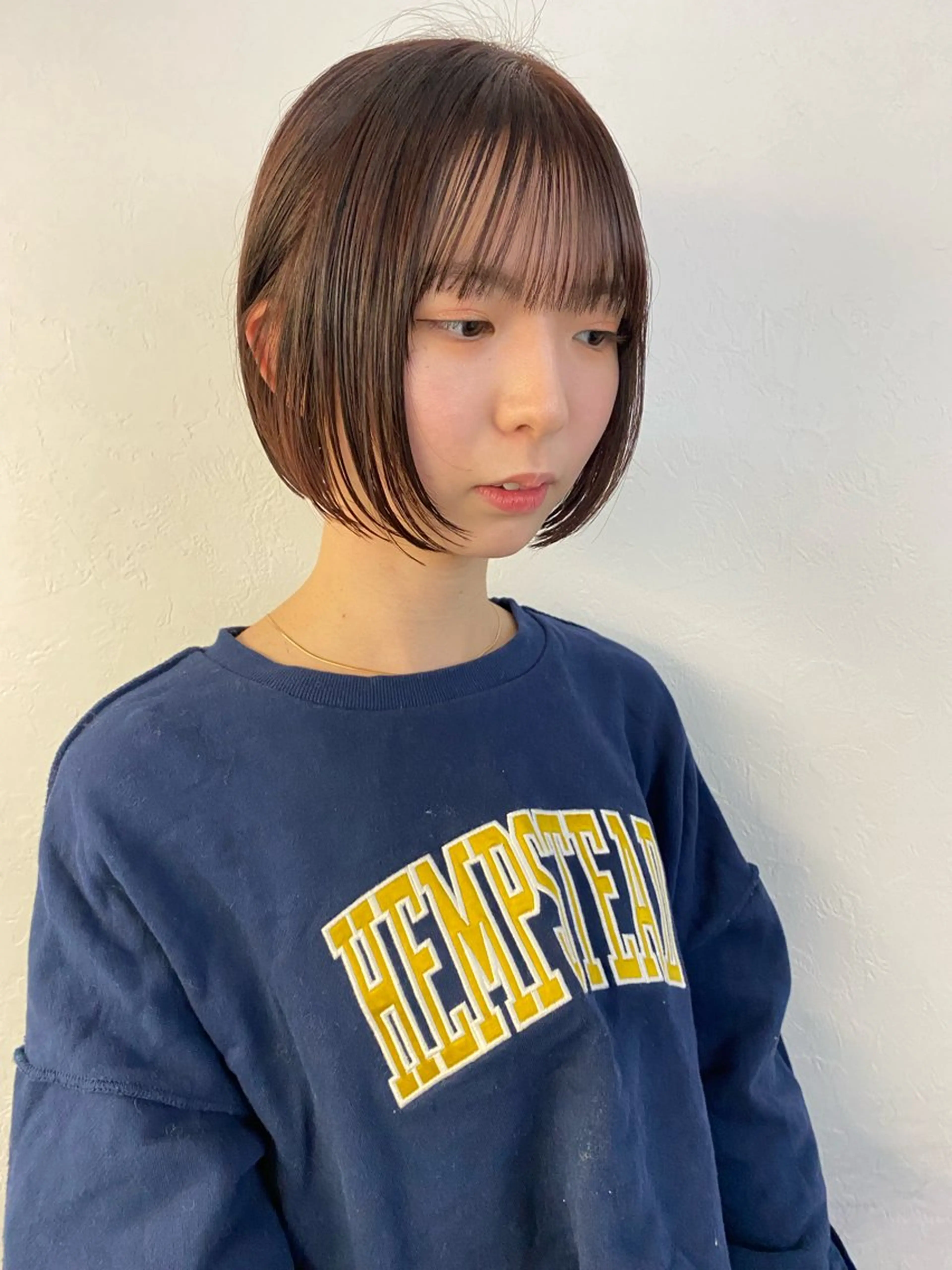 ショート カラー ブラウンカラー ボブ 森貴裕/ベージュ/ パーマ/オリーブのヘアスタイル