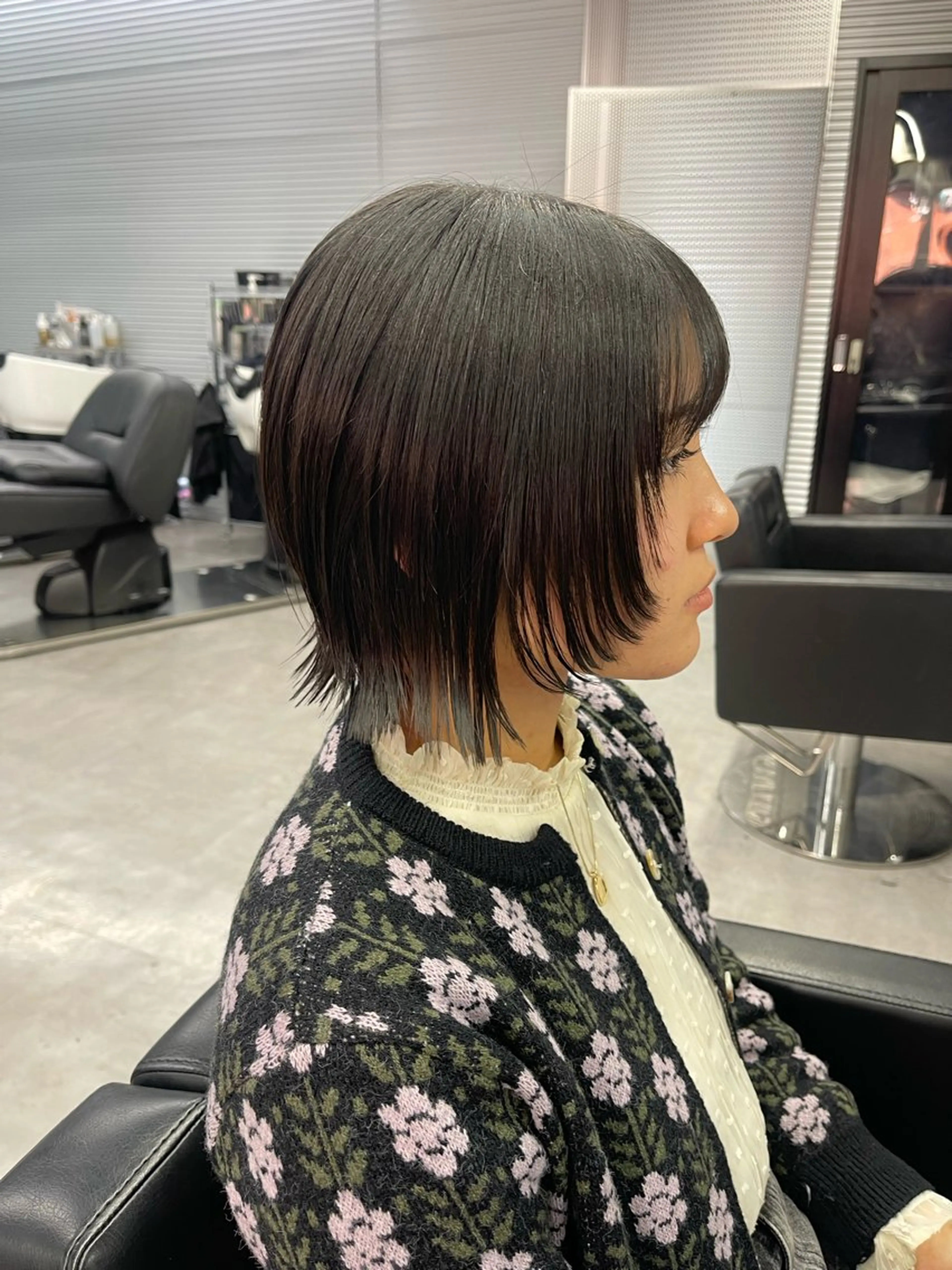 ショート ボブレイヤー ボブ レイヤーカット ウルフカット 柏 ウルフ/レイヤー 田中佐和🐺のヘアスタイル