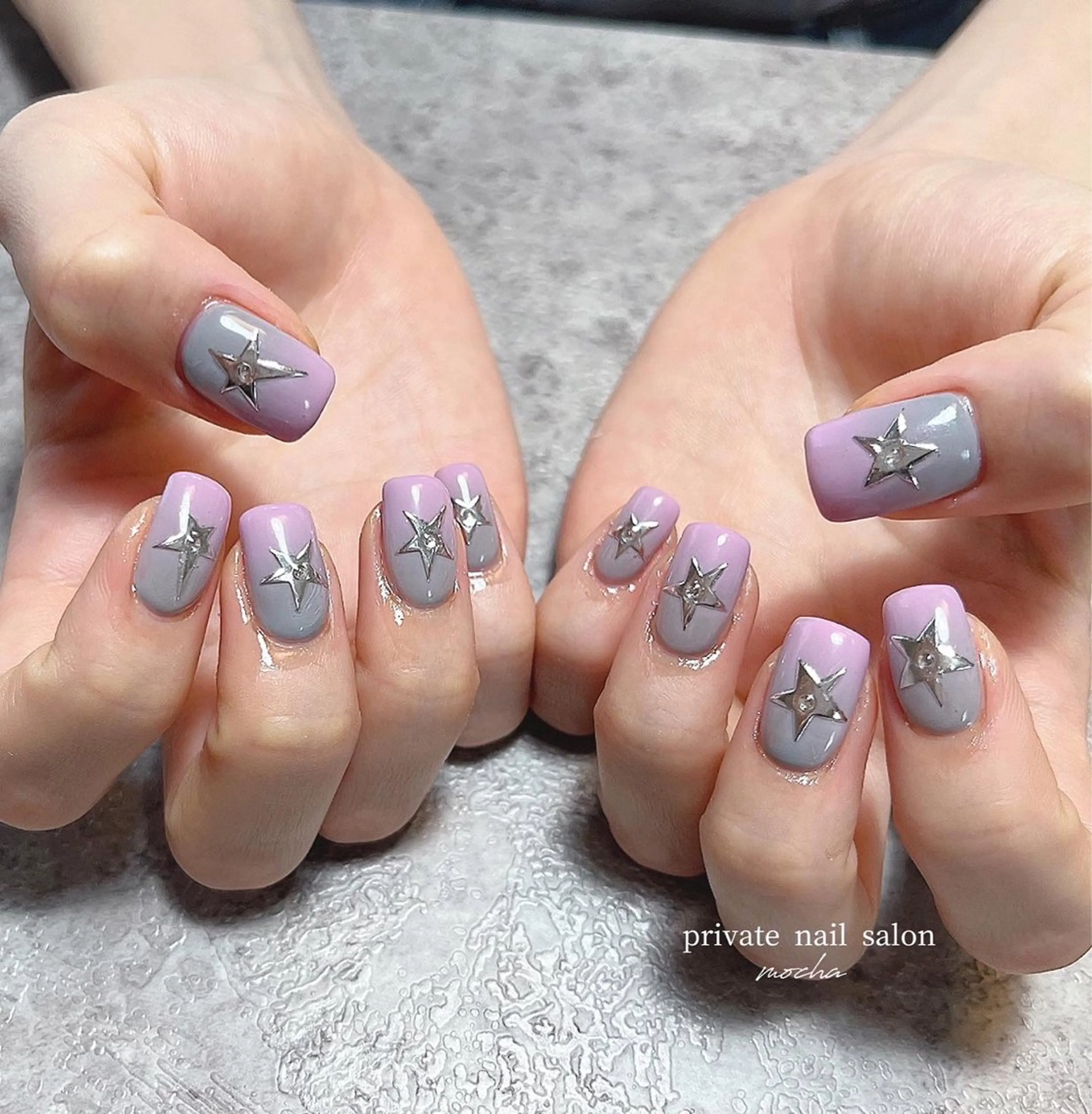 ネイル カジュアル チークネイル フレンチネイル ジェルネイル マグネットネイル ハンドネイル mocha nailのネイルデザイン
