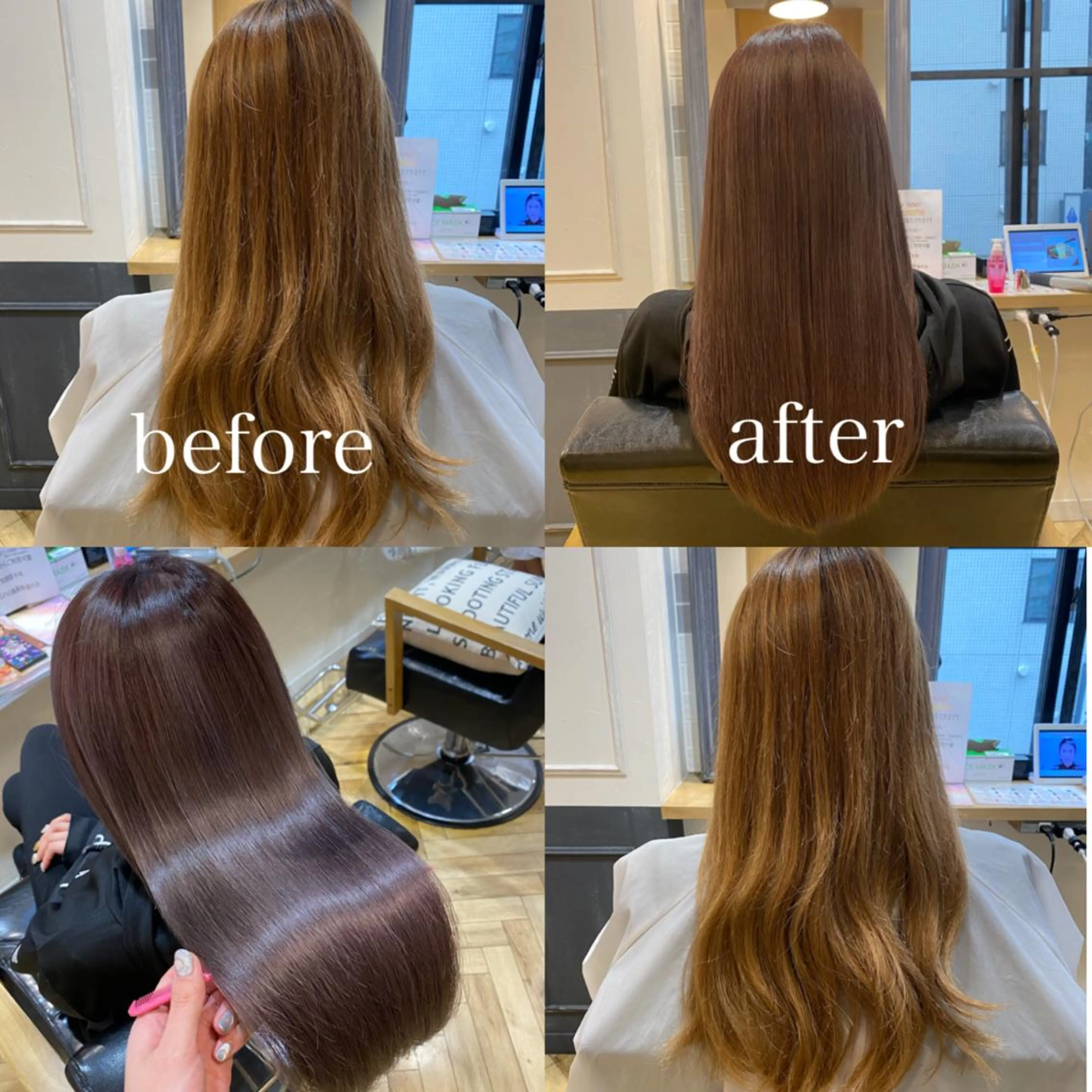 ロング カラー アクアカラー ラベンダーカラー ラベンダーグレー トリートメント 艶カラー/韓国顔周り 🎀mamiのヘアスタイル