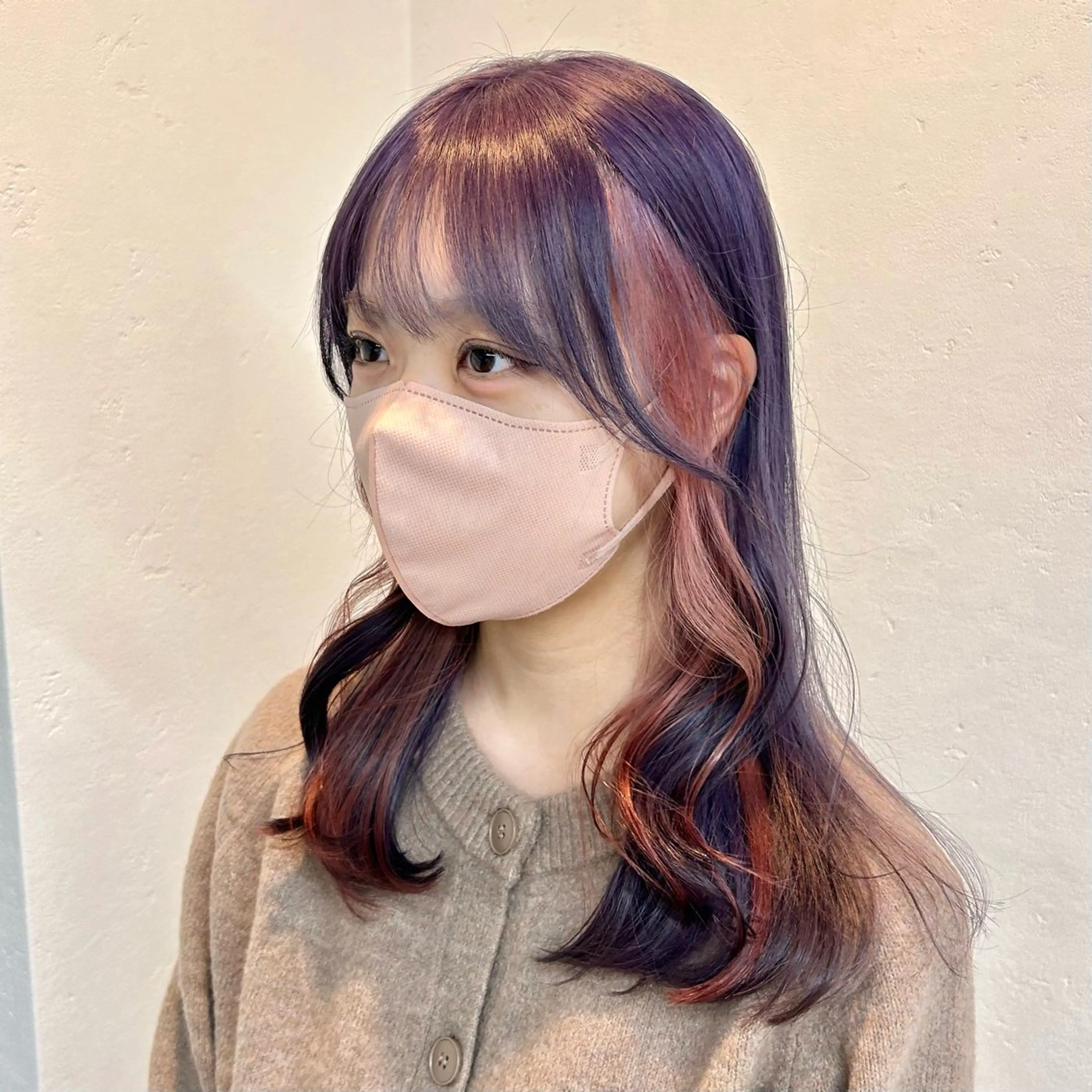 ロング カラー 韓国ボブ/レイヤー/ ハイトーン/まなみのヘアスタイル