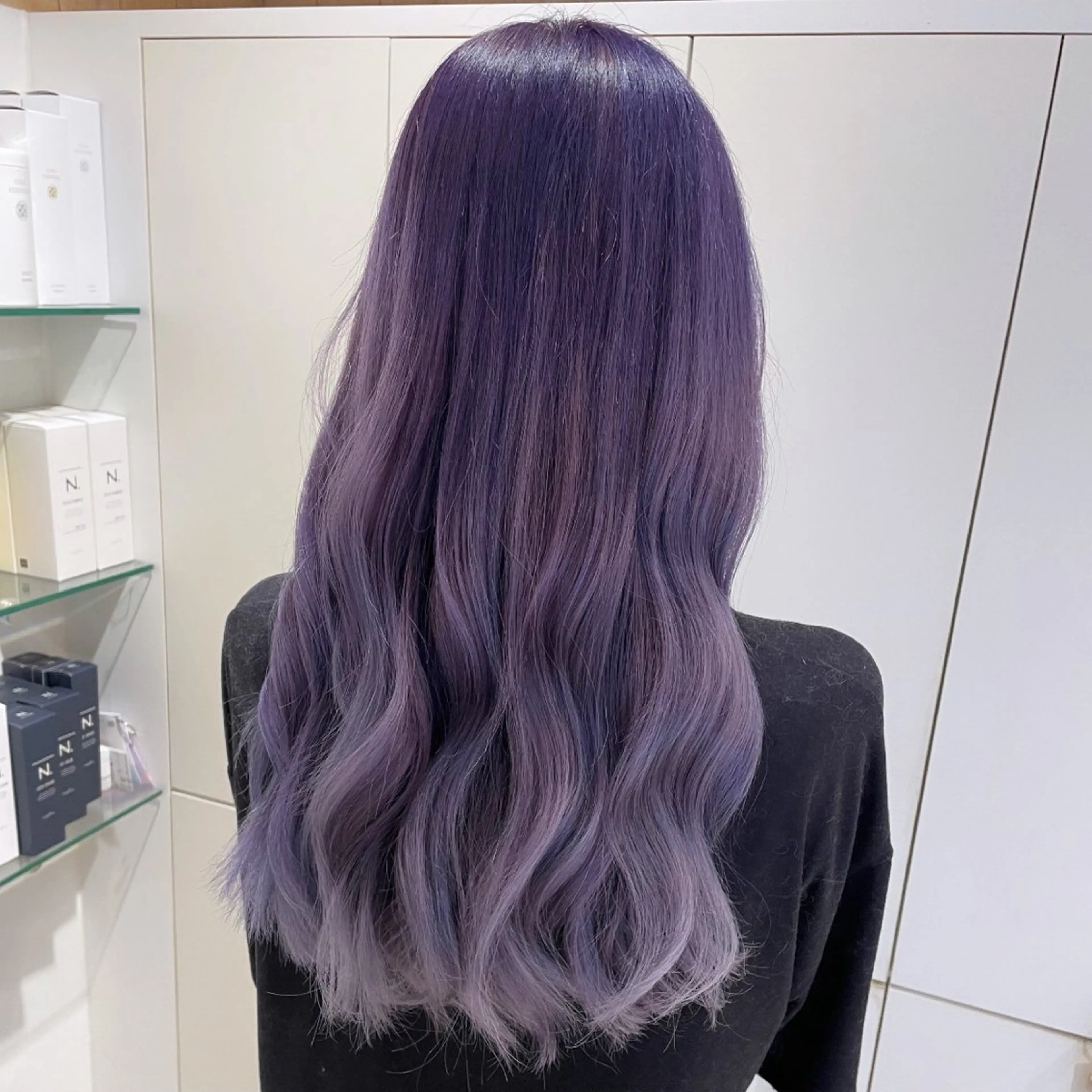 ロング カラー ブリーチ グラデーションカラー ラベンダーカラー カット ヘアカラー トリートメント ❁⃘ ち だ り さ ❁⃘のヘアスタイル