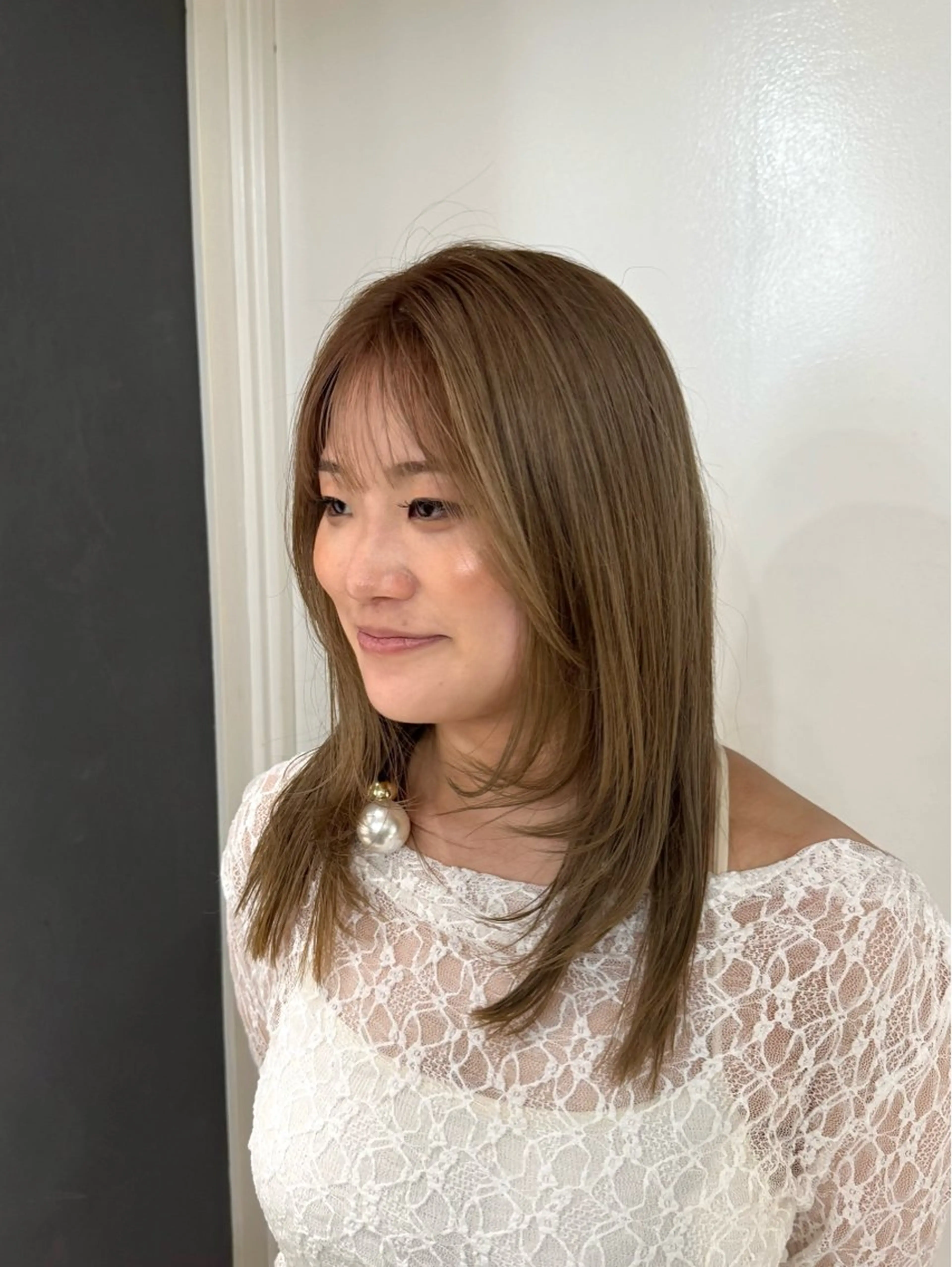 セミロング ヘアカラー トリートメント reira/堀江/ 透明感カラーのヘアスタイル