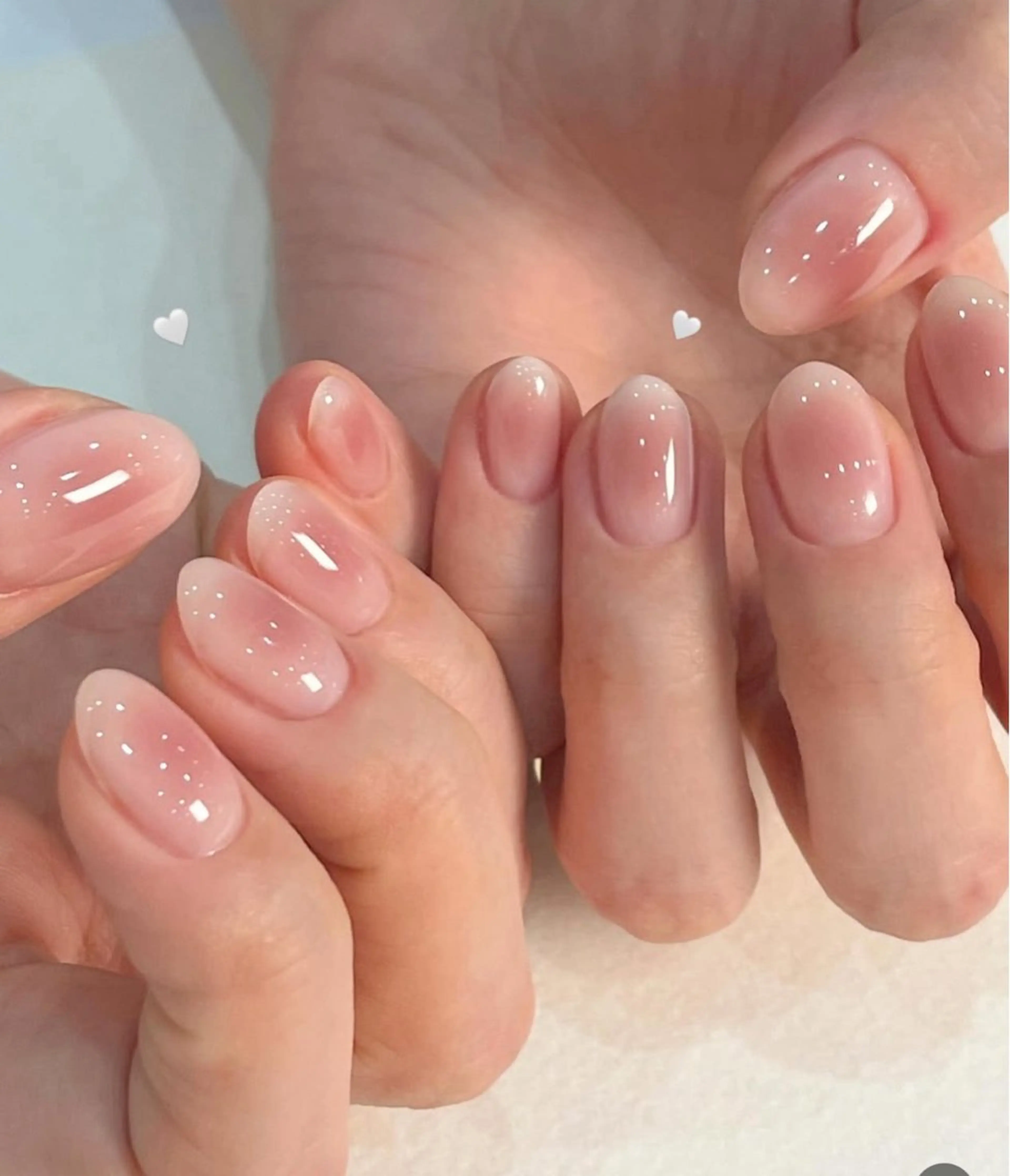 ラメグラデーション(オフ付き)の写真