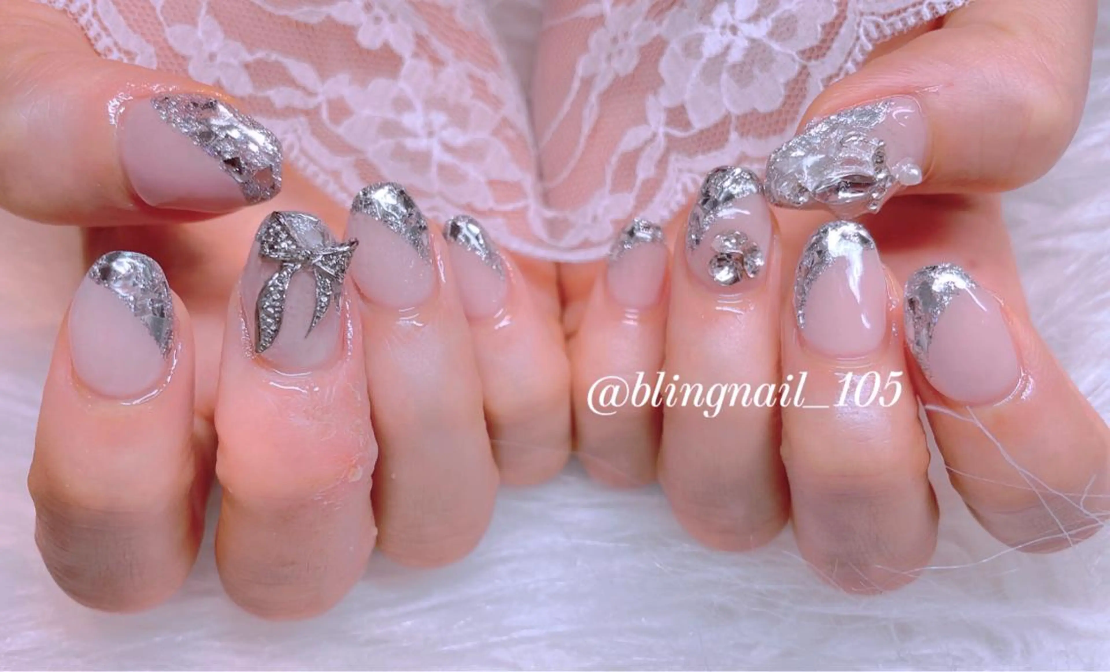 ネイル 23時まで❤︎韓国、 ワンホンネイルのネイルデザイン