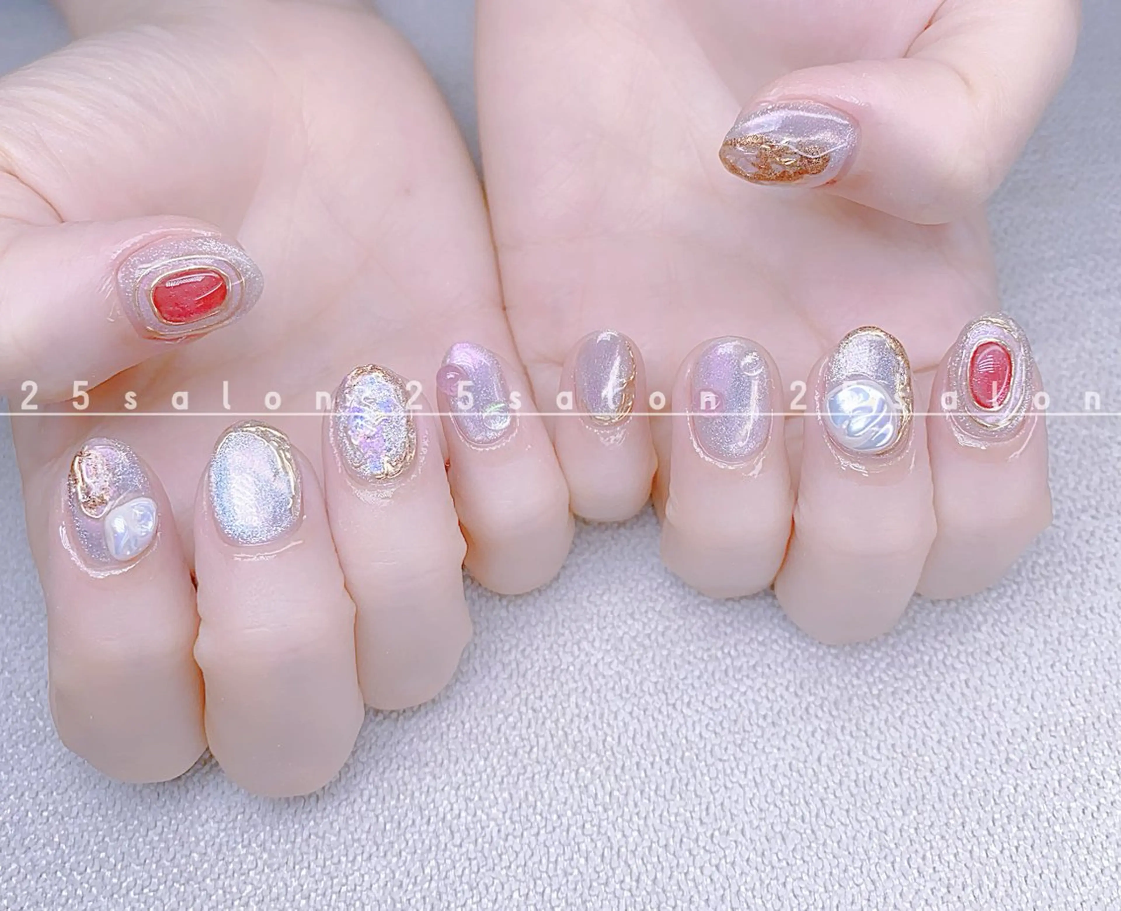 ネイル オーロラネイル チークネイル フットネイル フレンチネイル ジェルネイル 2 5のマツエク・マツパデザイン