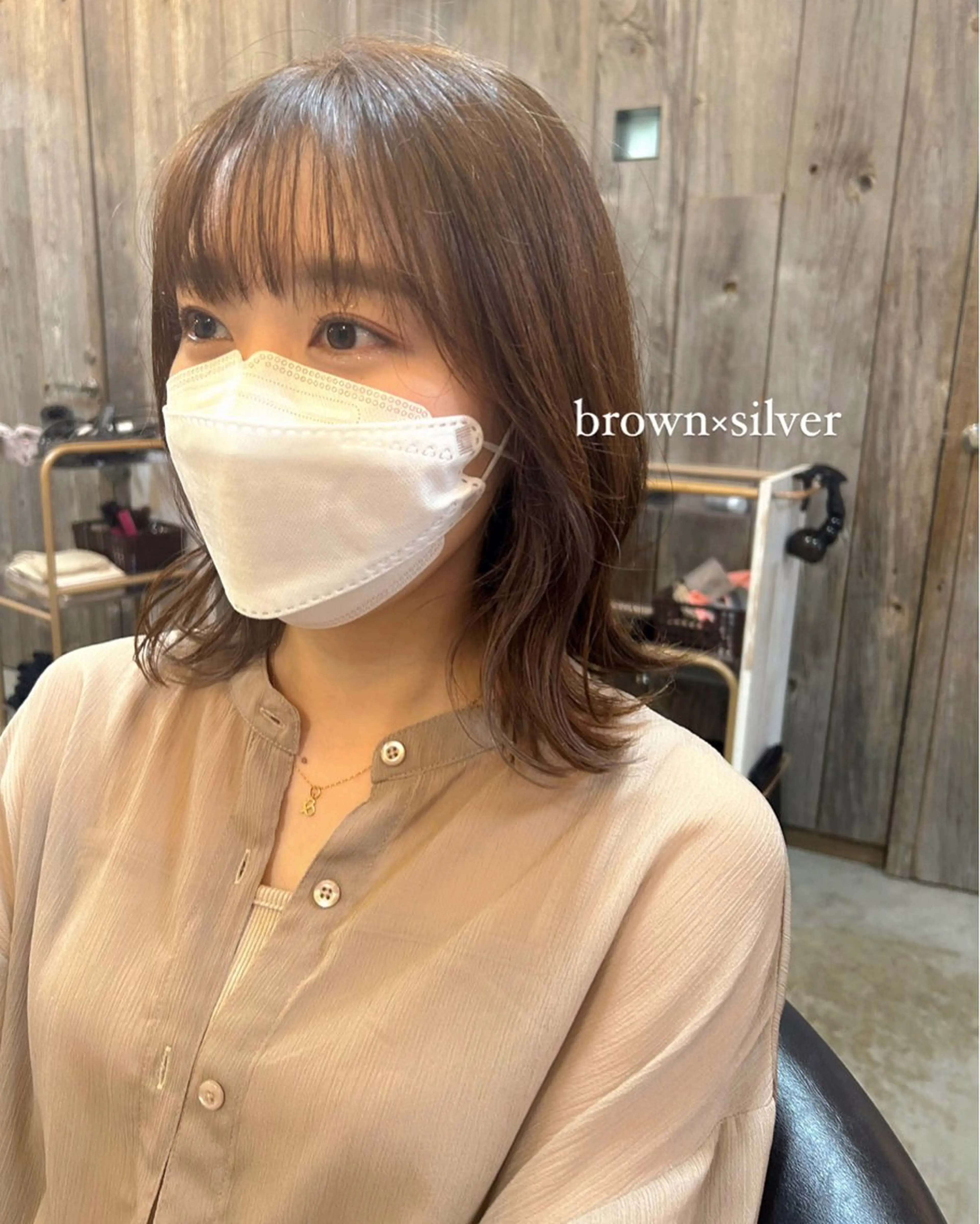 ミディアム カラー 透明感カラー イヤリングカラー dulce oro所属・円山/ブリーチ/暖色 Kiriのヘアスタイル