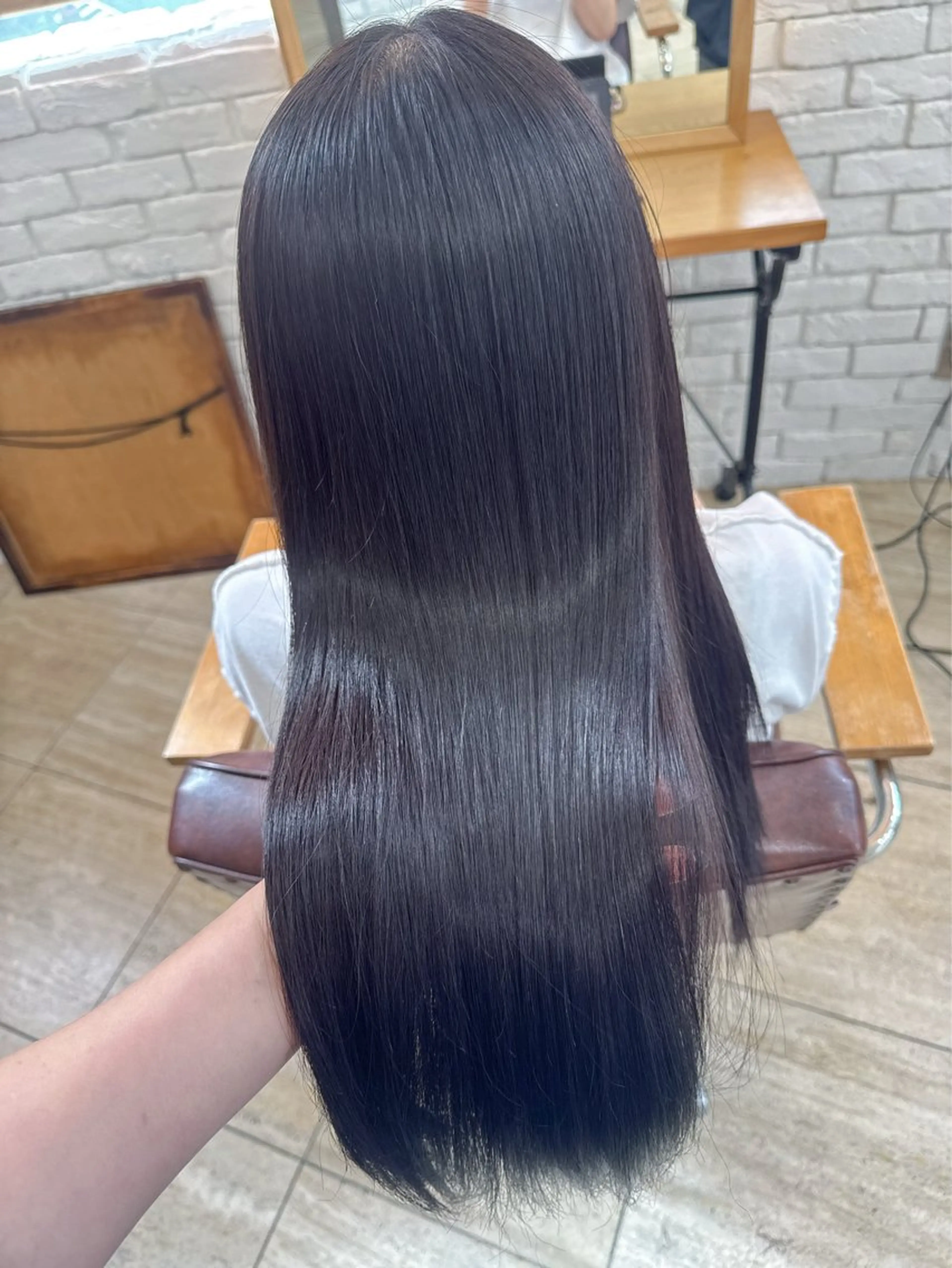 ロング 縮毛矯正 colore所属・デザインカラー/ ジュンナのヘアスタイル