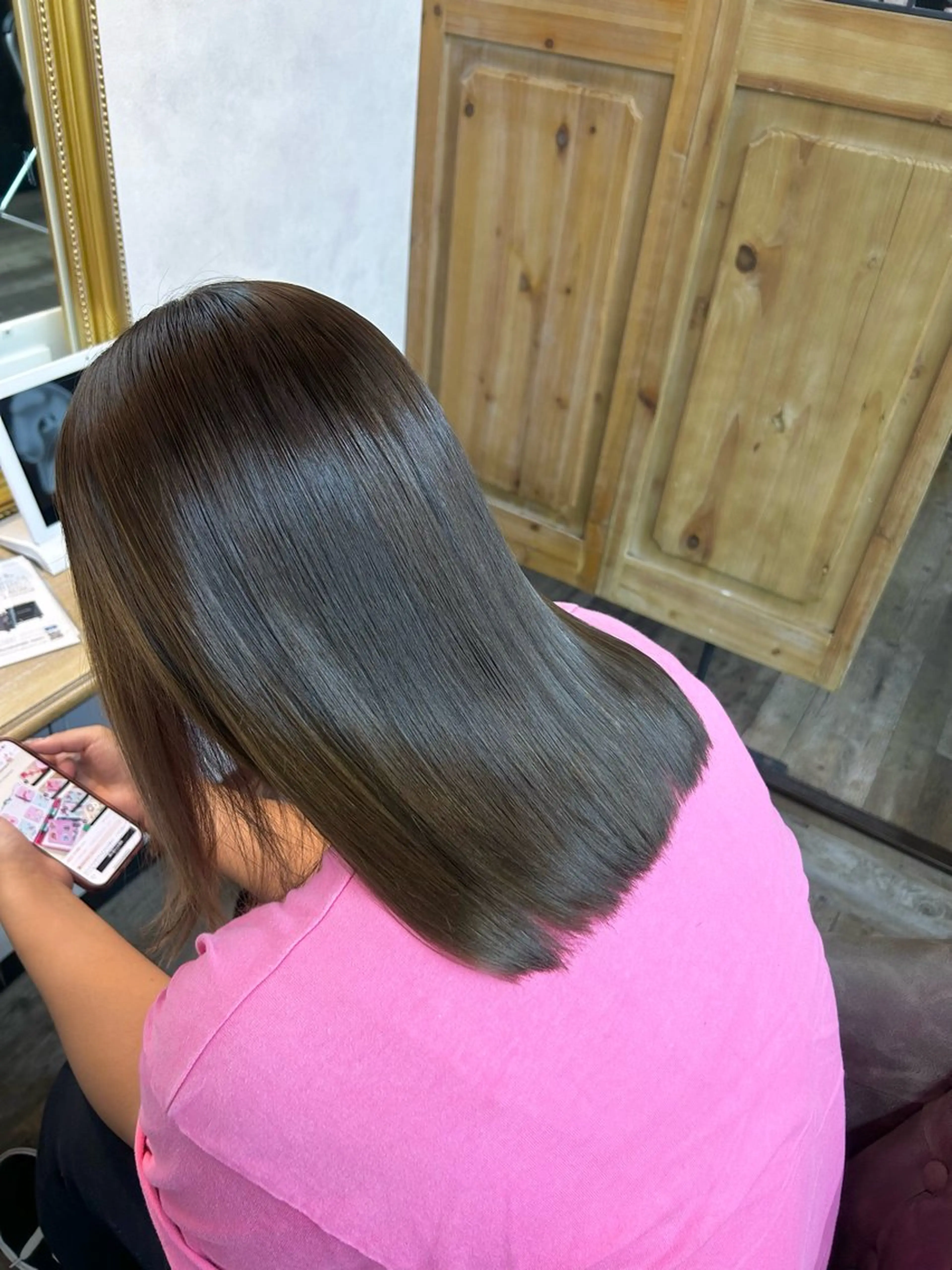 セミロング カラー ヘアカラー 🌼髪質整形& 艶カラー🌼珠理のヘアスタイル