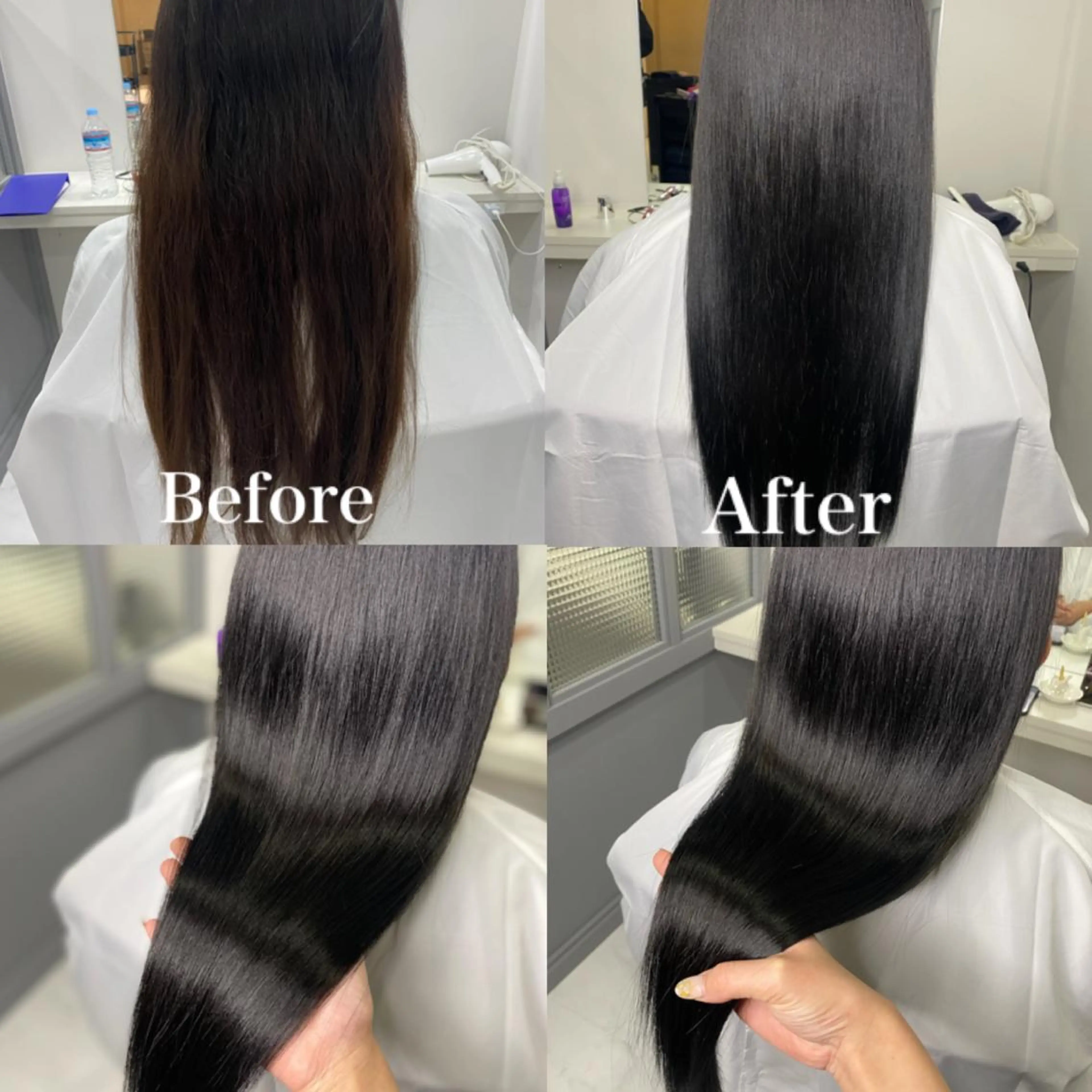 ロング カラー トリートメント カット ヘアカラー トリートメント 髪質改善×矯正🫧 韓国ヘアasamiのヘアスタイル