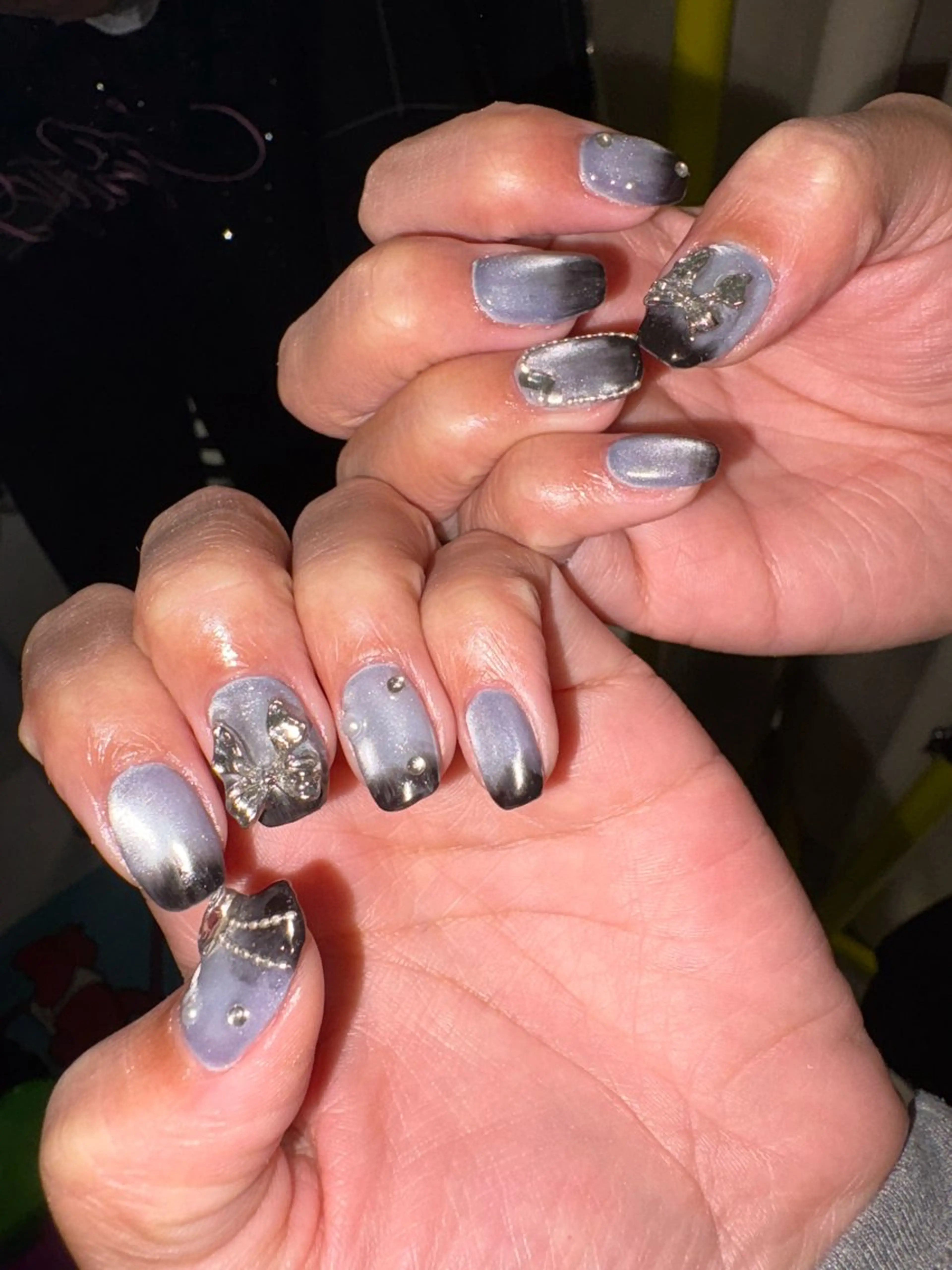 ネイル ハンドネイル 33nail✴️栄 スミレ❇️Gel-xのネイルデザイン