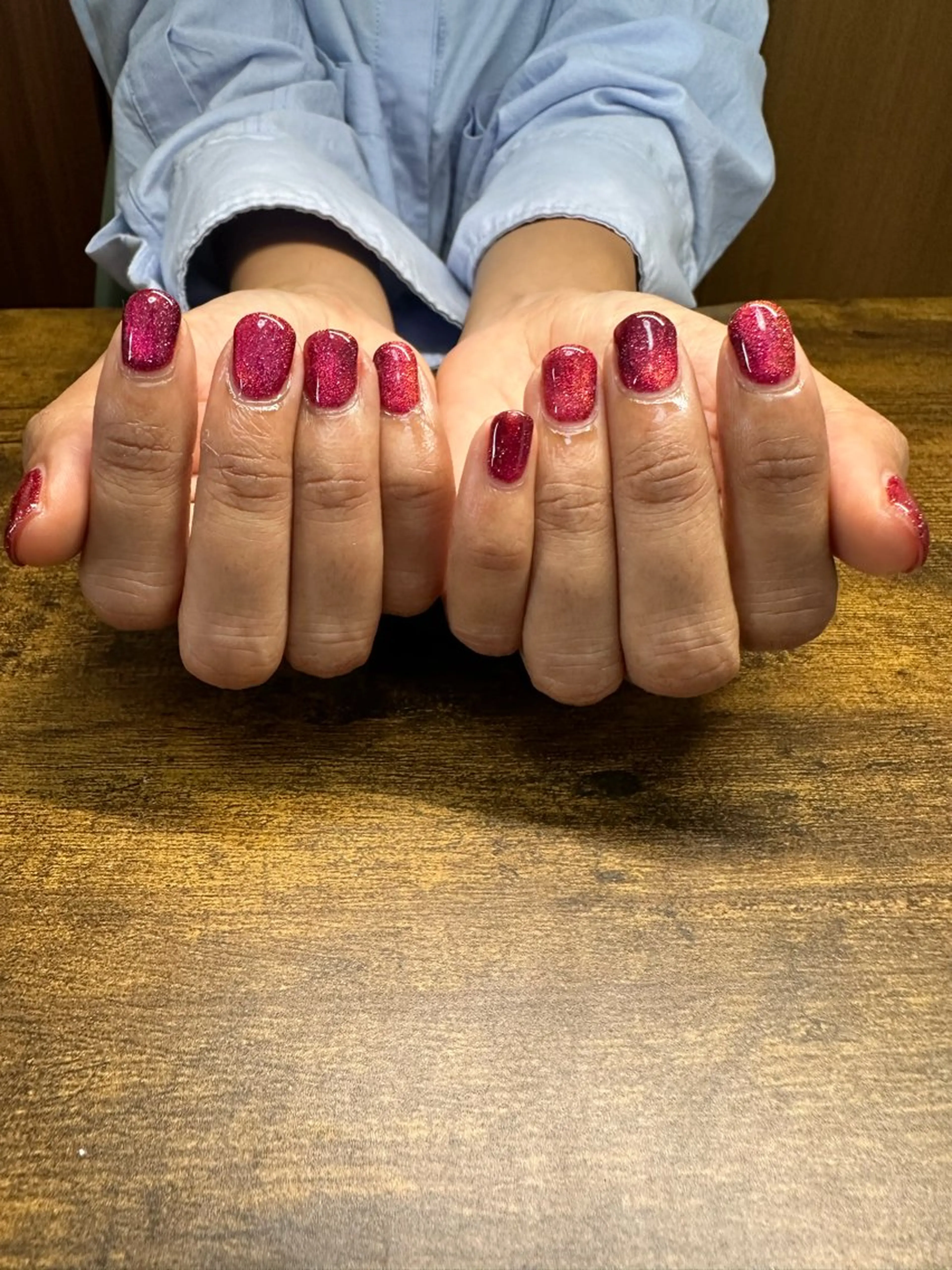 ネイル フラッシュネイル マグネットネイル マグネットワンカラー ワンカラーネイル シンプルネイル つめピリカ所属・つめピリカ きさらのネイルデザイン