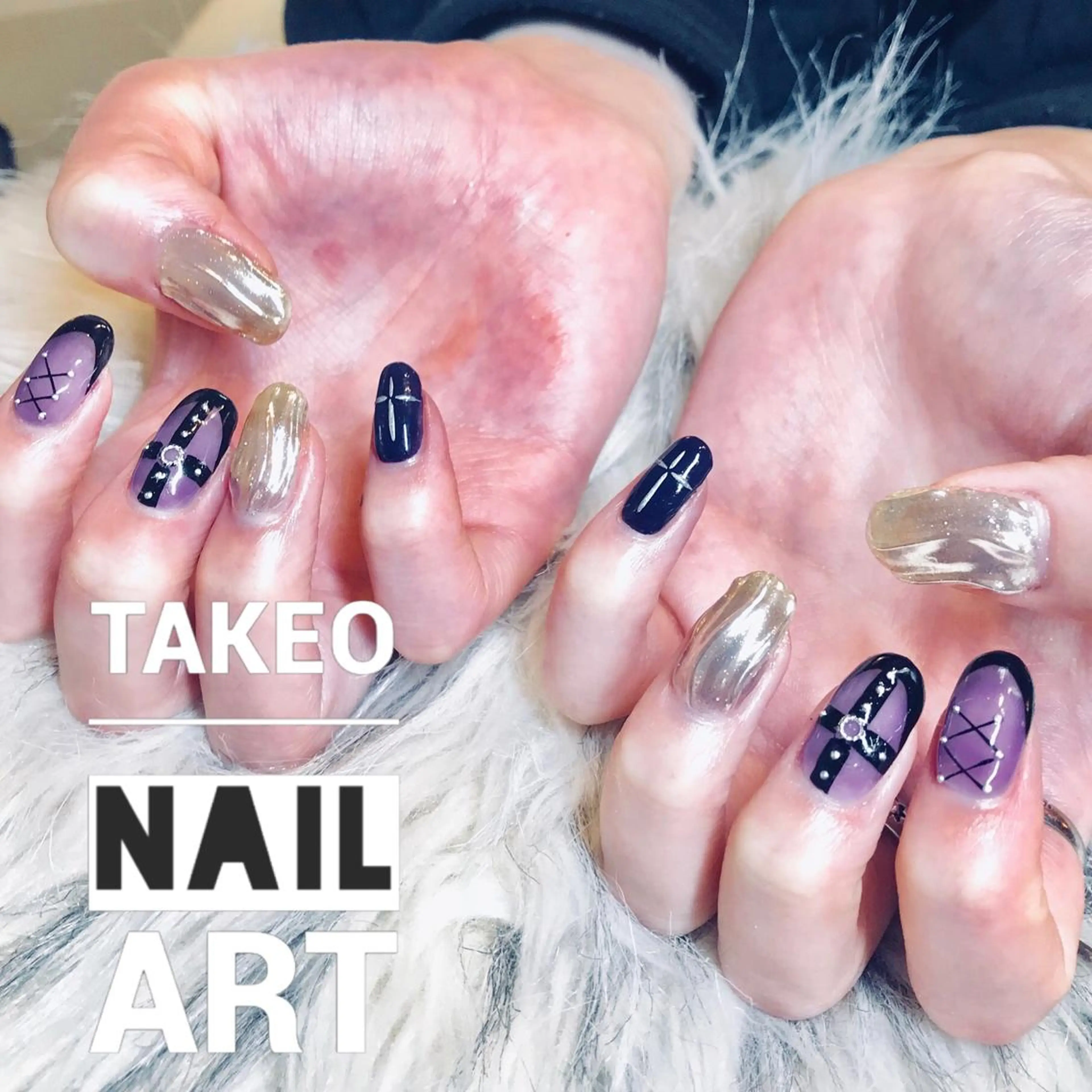 ミディアム ネイル レース nail&eye Aoのマツエク・マツパデザイン