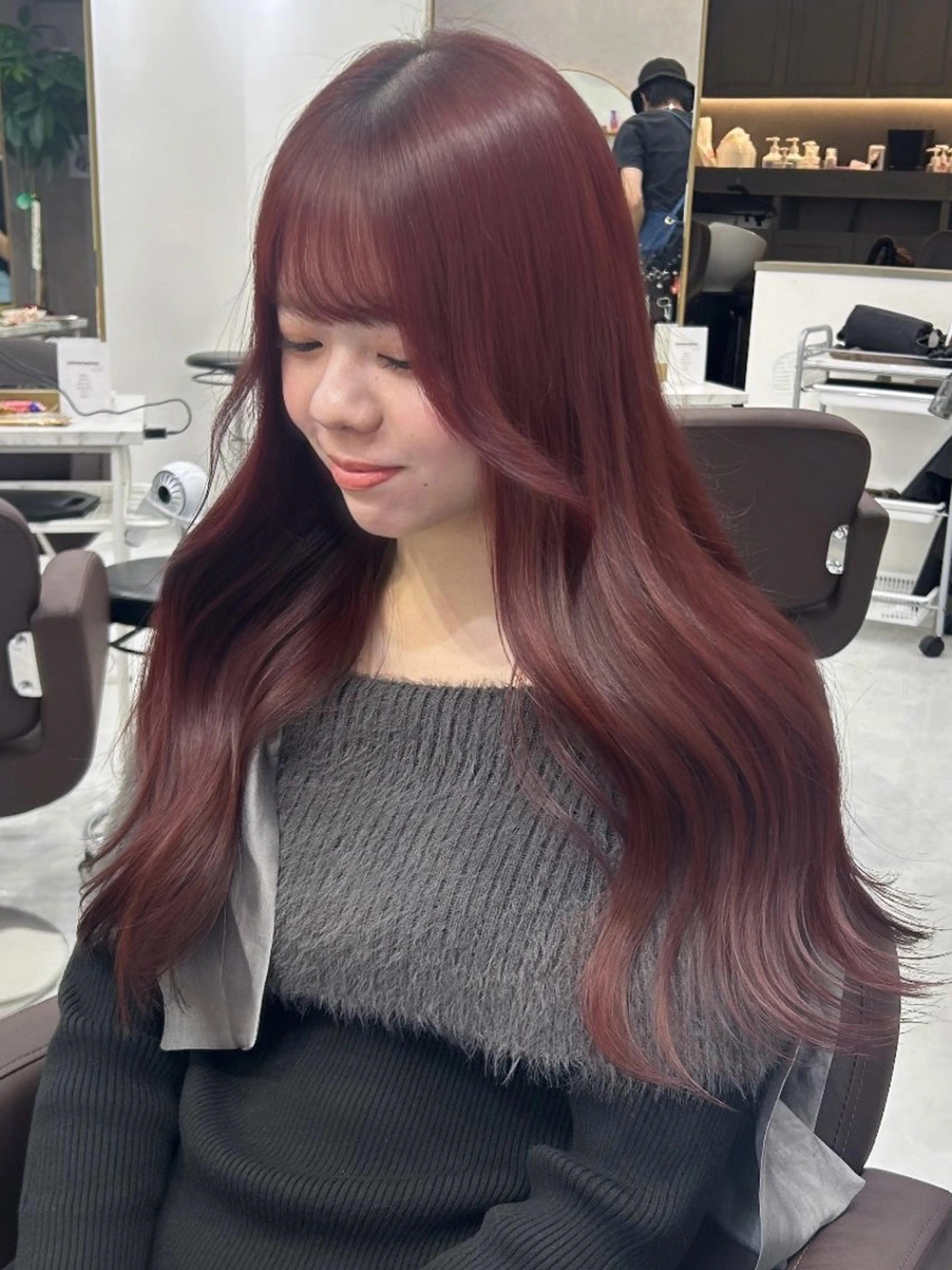 ロング カラー IS所属・横浜美容室/透明感 カラー/レイヤーのヘアスタイル