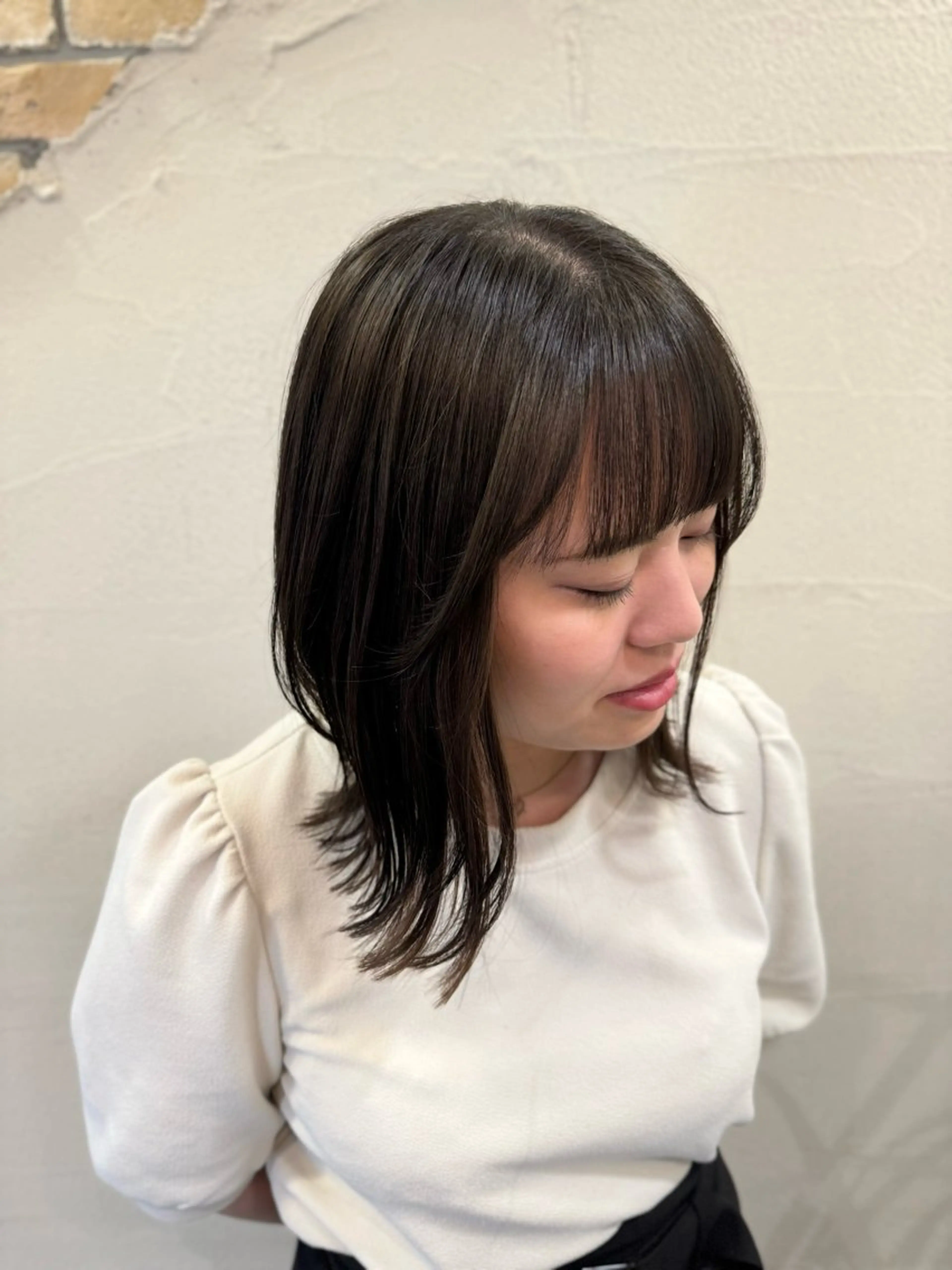 ミディアム カラー レイヤーカット 韓国風🇰🇷レイヤ ーKEI🇰🇷のヘアスタイル