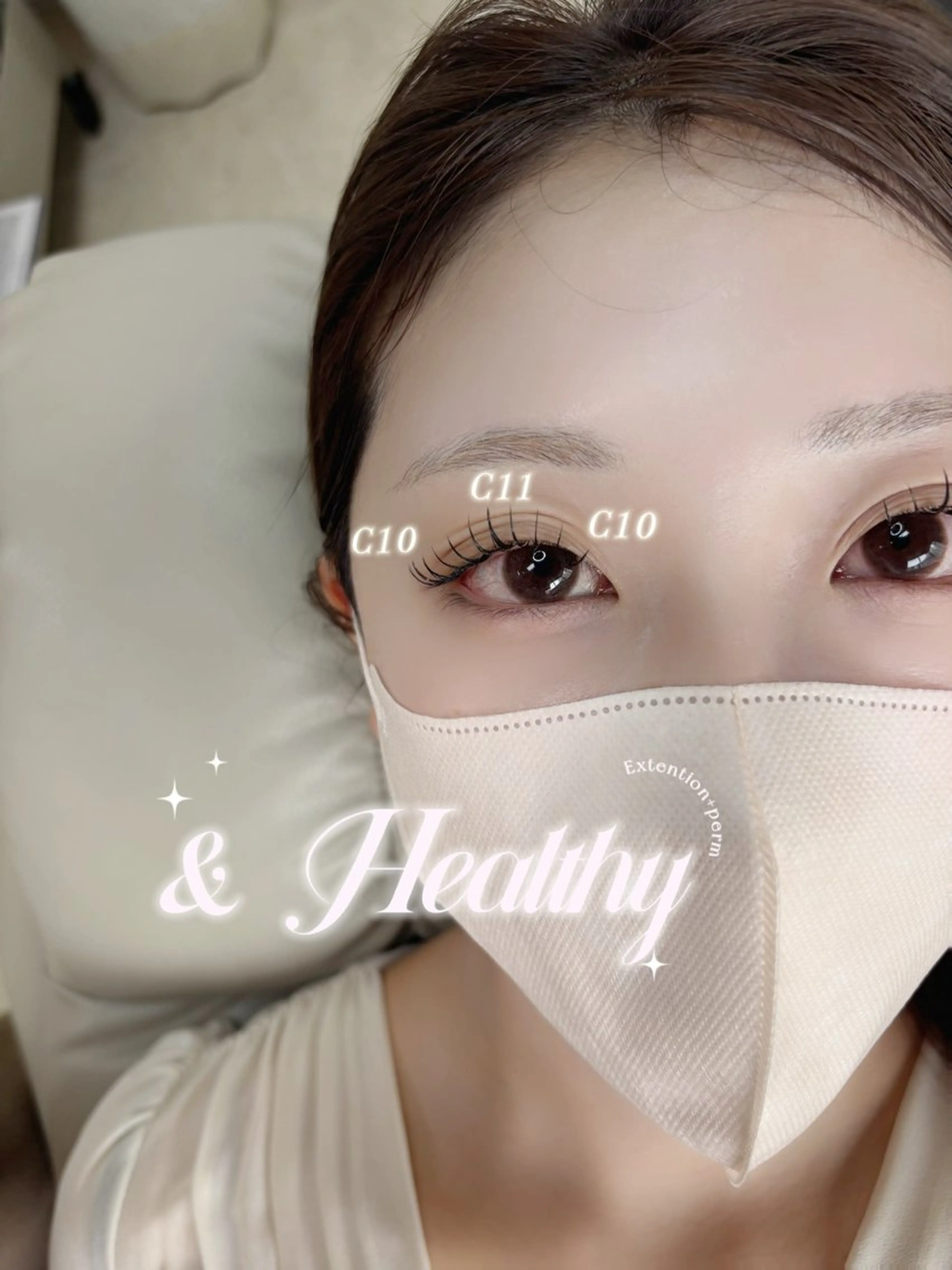 🌟まつげカールとまつげエクステを組み合わせた最新技術『 ＆Healthy (アンドヘルシー) 』100本コース🌟の写真